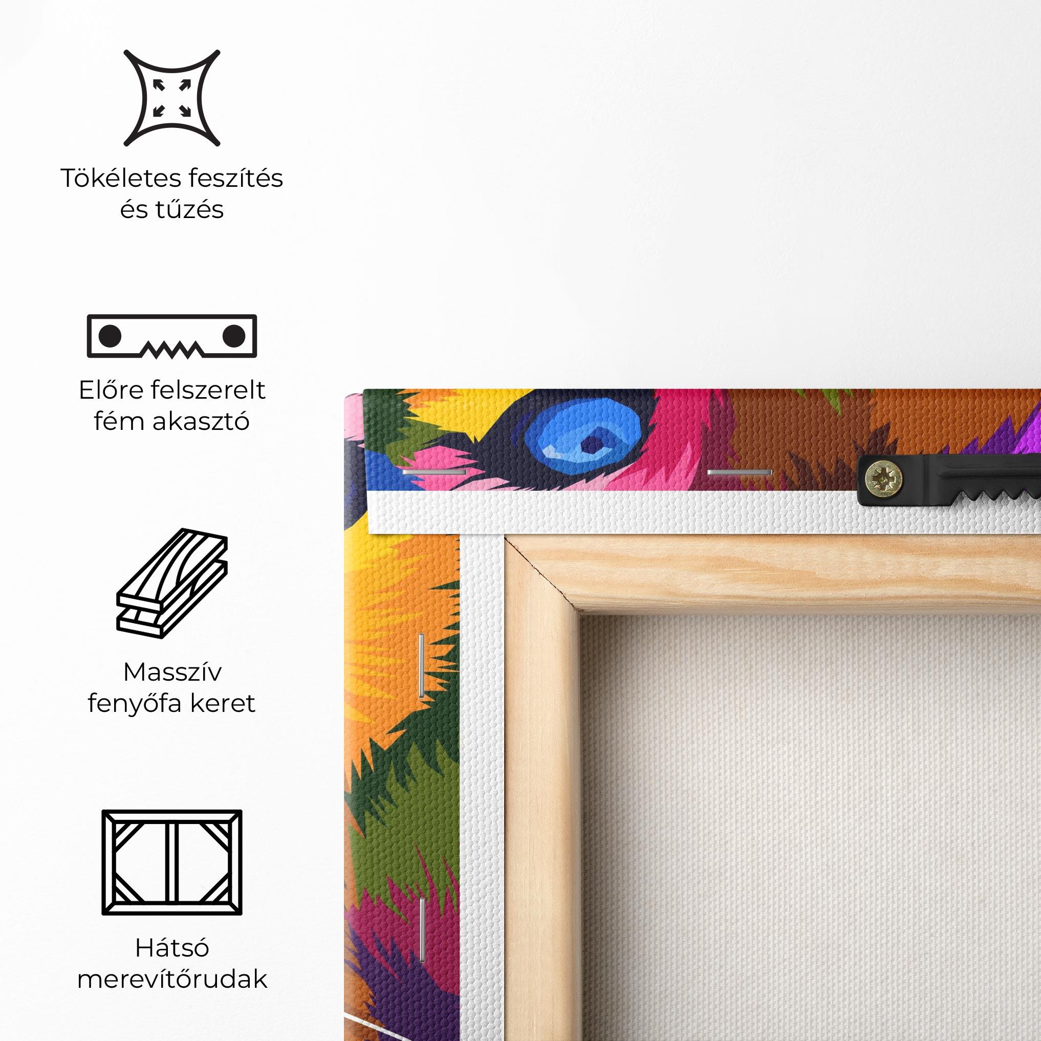 Vászonkép Color Lion Close Up mockup 5