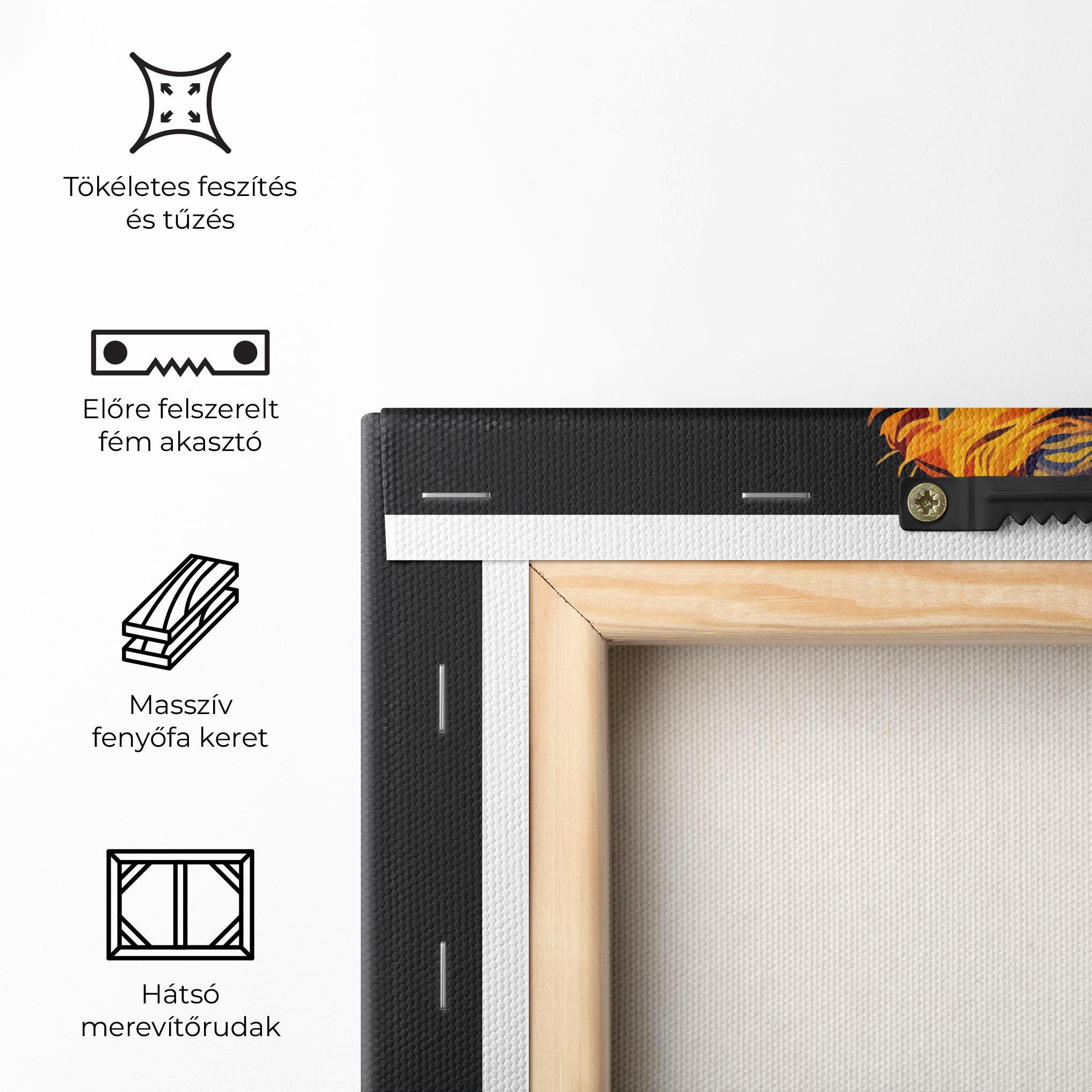 Vászonkép Orange Blue Lion mockup 5