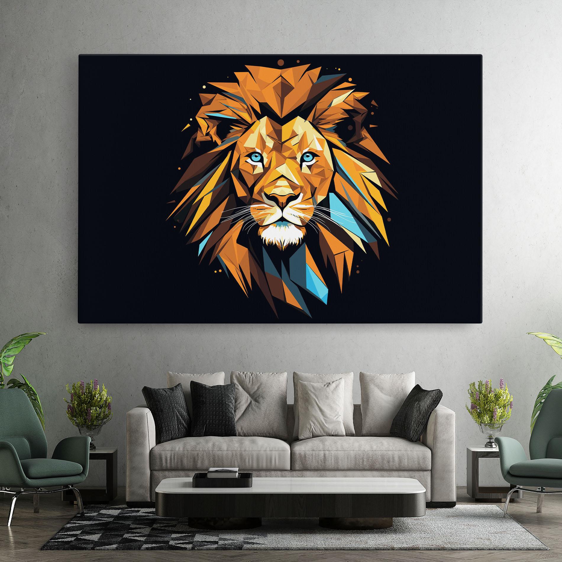Vászonkép Pop Art Lion mockup 7