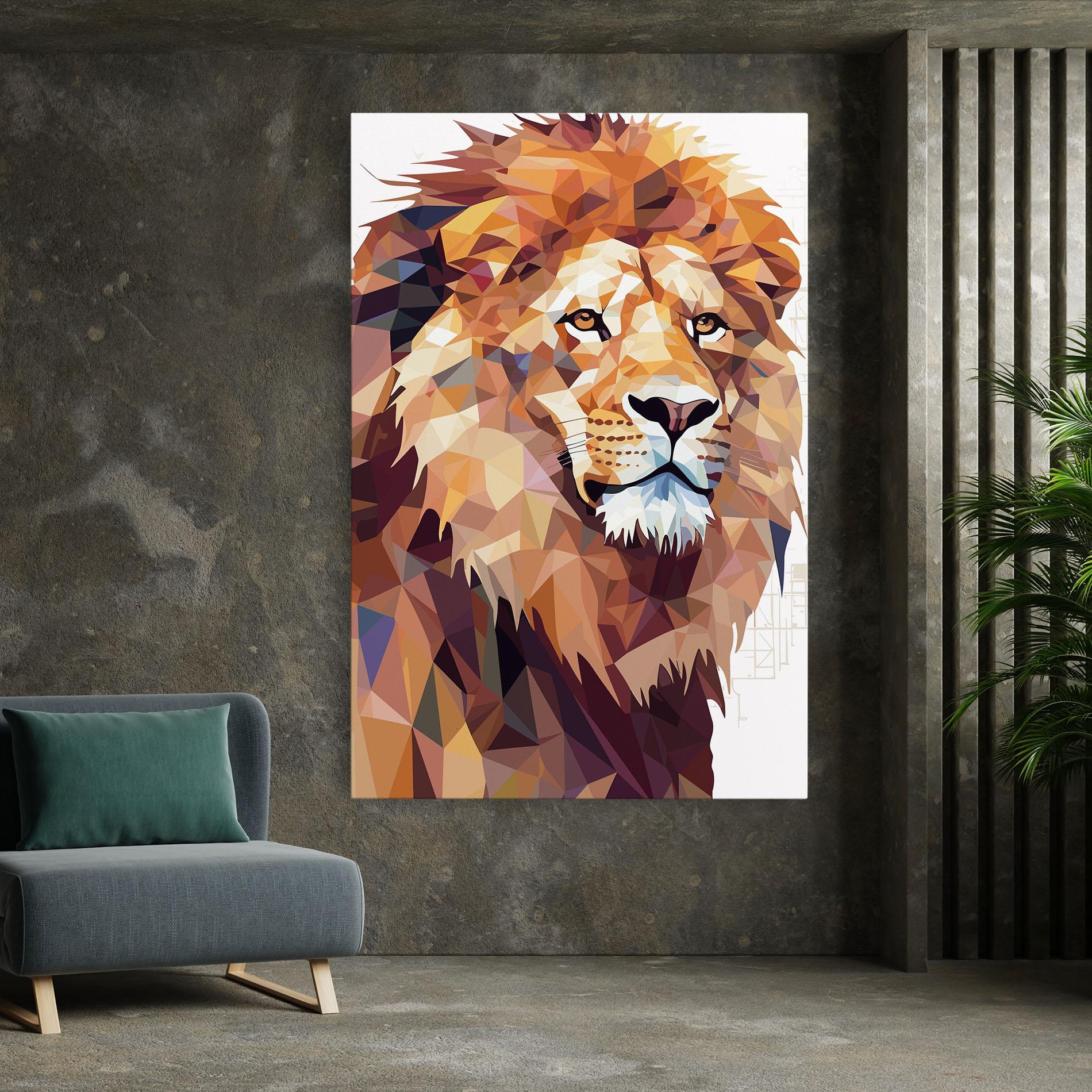 Vászonkép Artistic Lion Head mockup 7