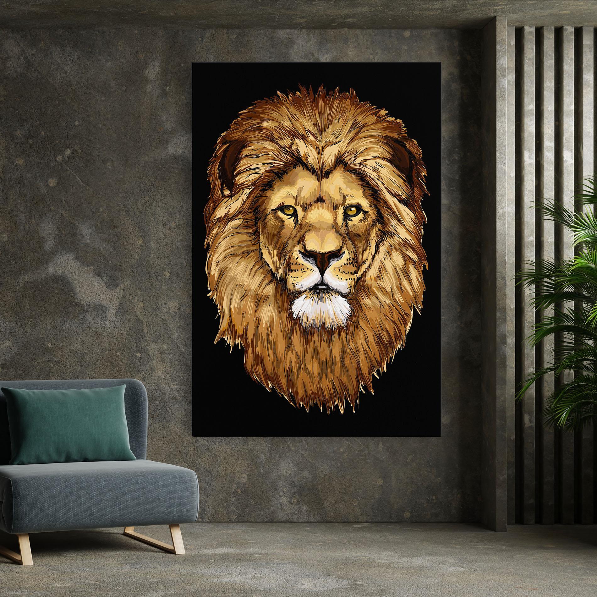 Vászonkép Lion Head mockup 7