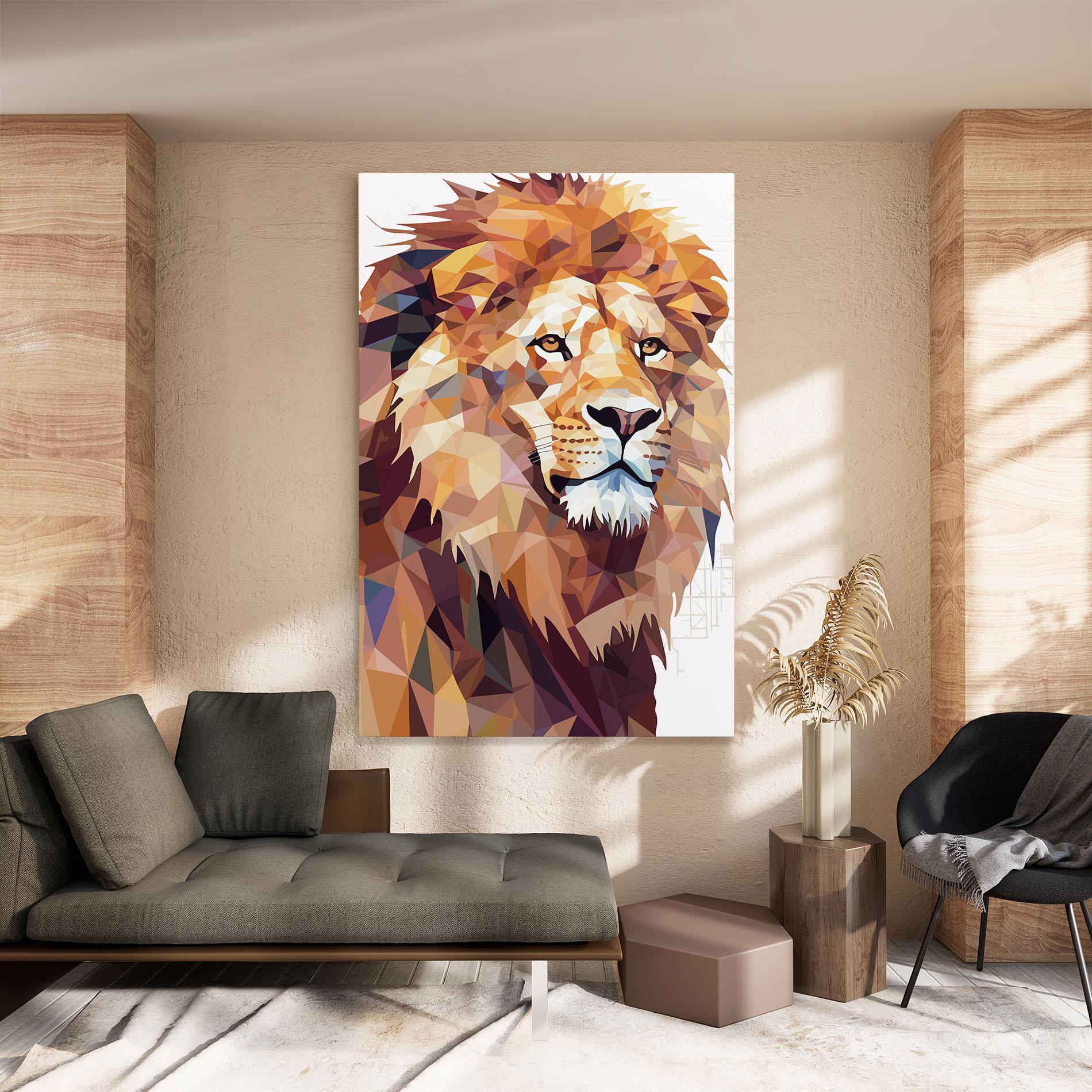Vászonkép Artistic Lion Head mockup 8