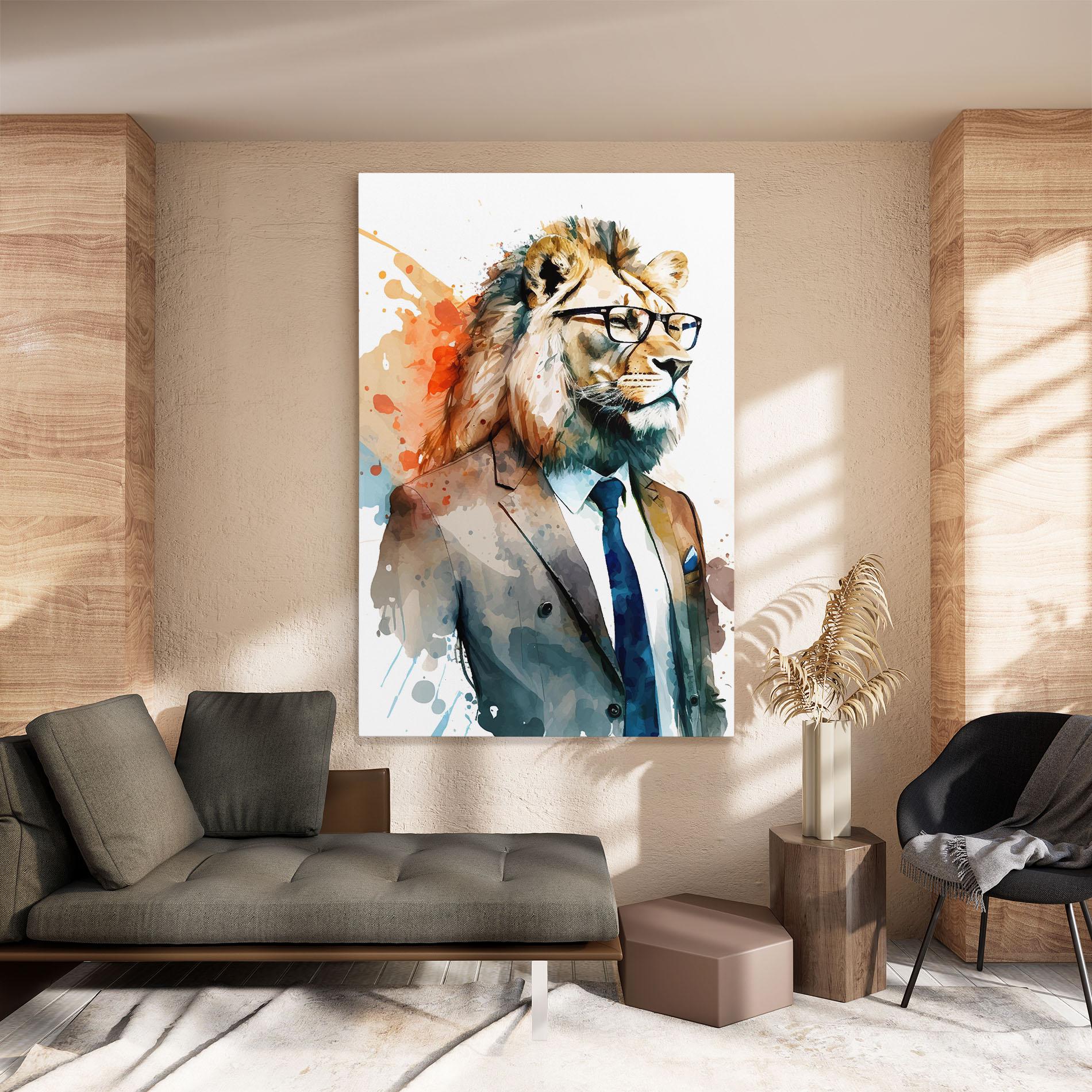 Vászonkép Brown Suit Lion mockup 8