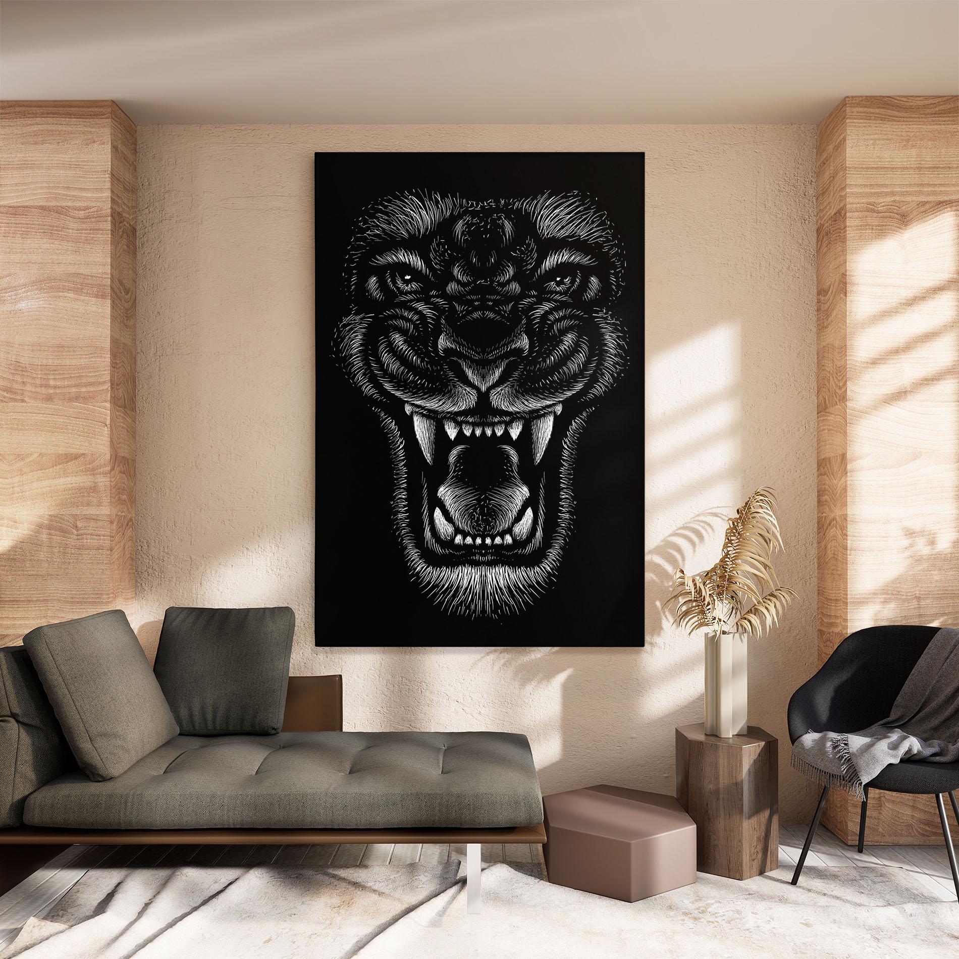 Vászonkép Lion Bite mockup 8