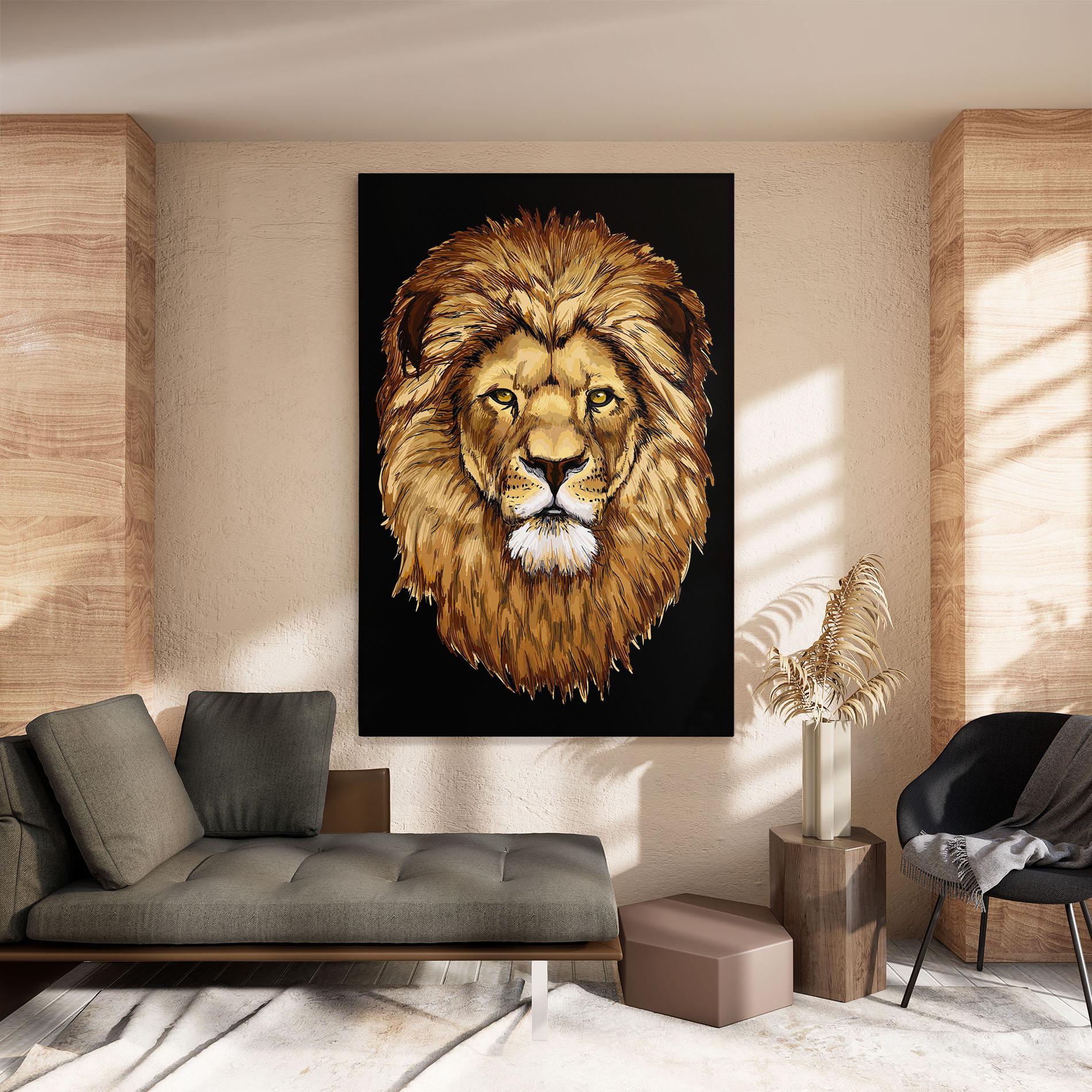 Vászonkép Lion Head mockup 8