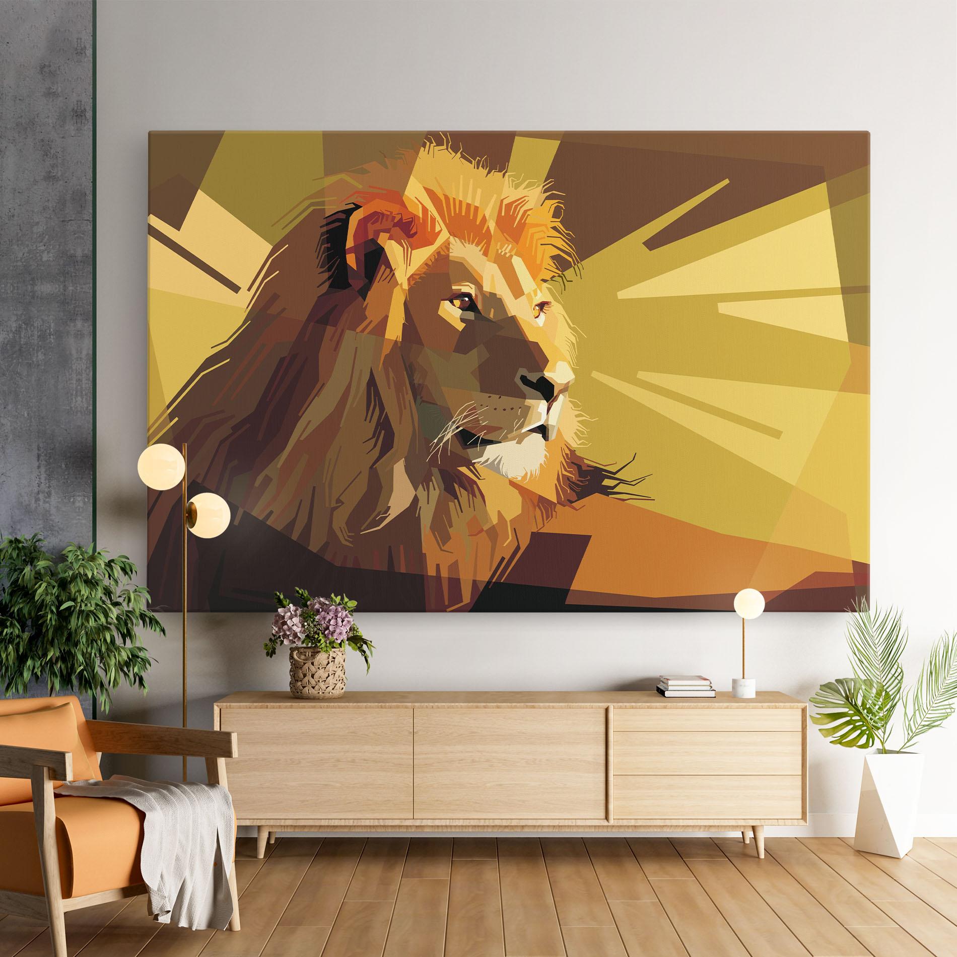 Vászonkép Lion Art mockup 9