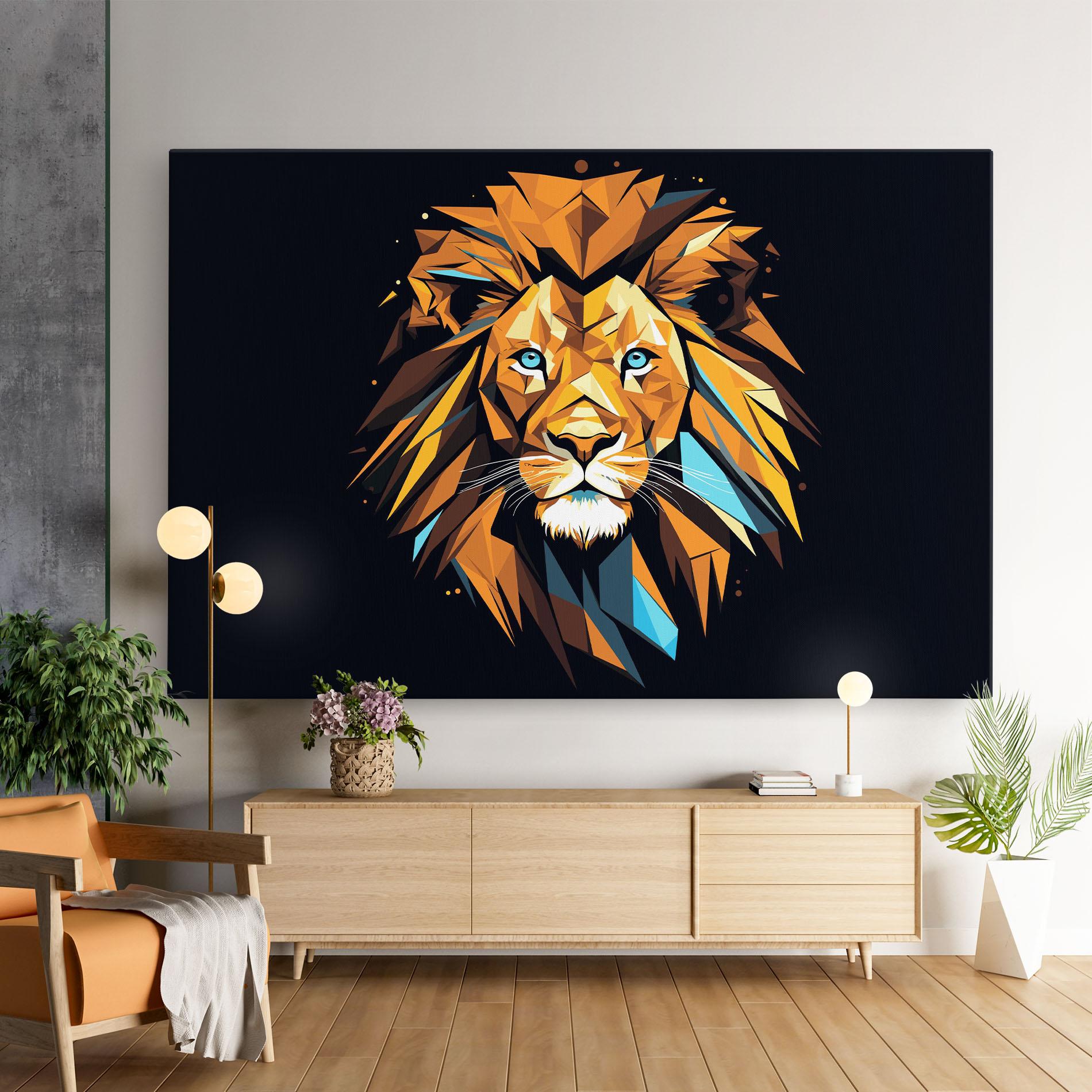 Vászonkép Pop Art Lion mockup 9