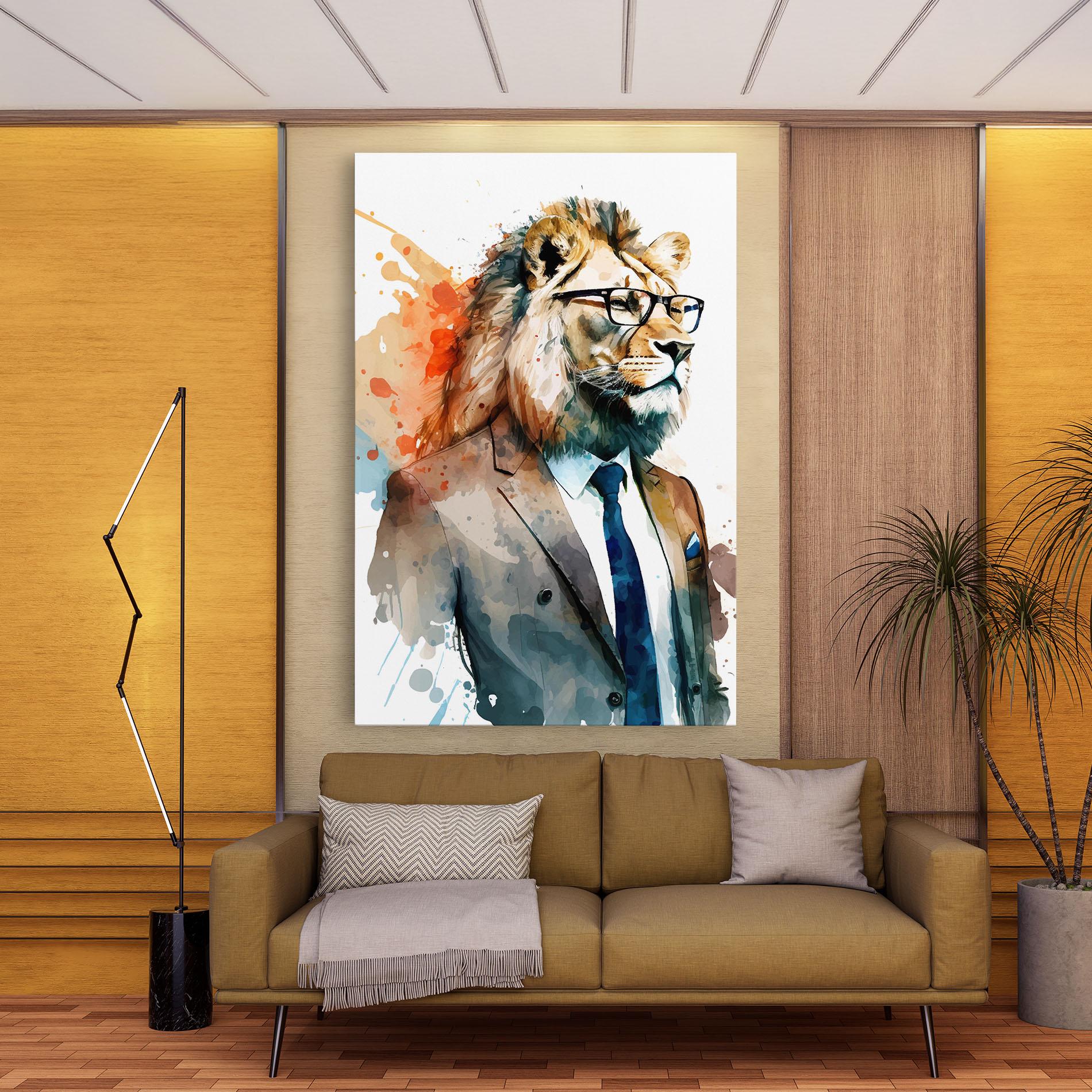 Vászonkép Brown Suit Lion mockup 9