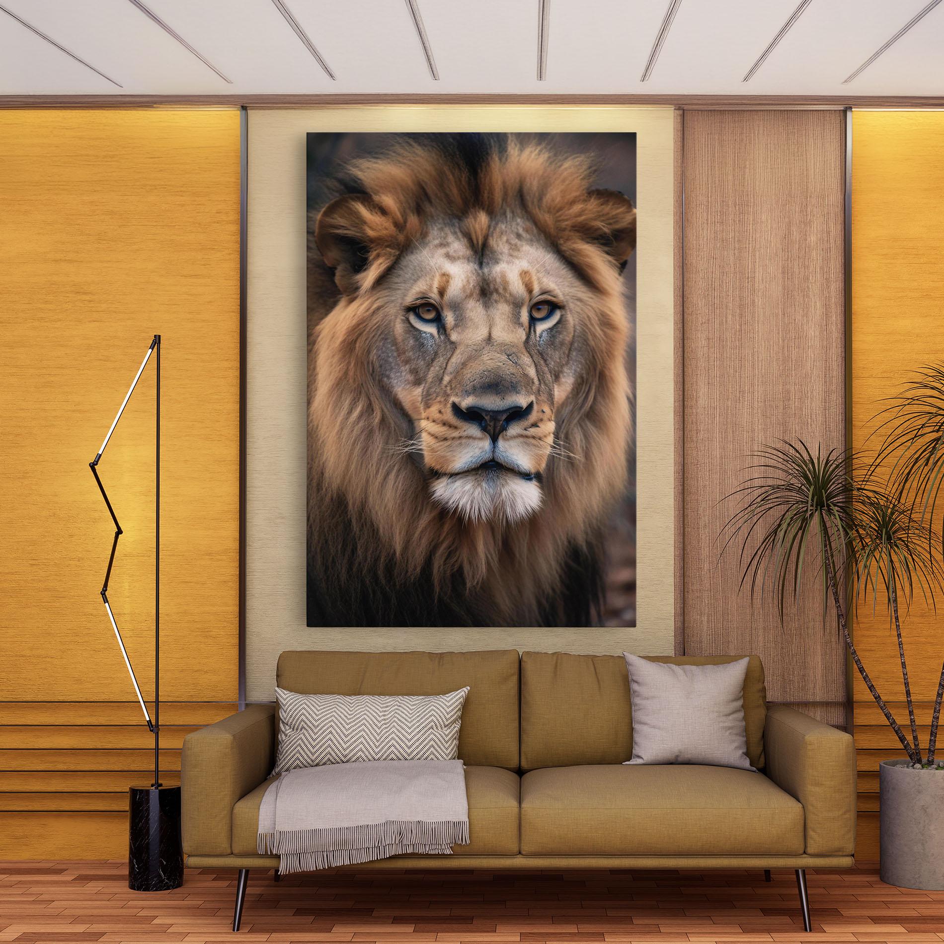 Vászonkép Wild Lion View mockup 9