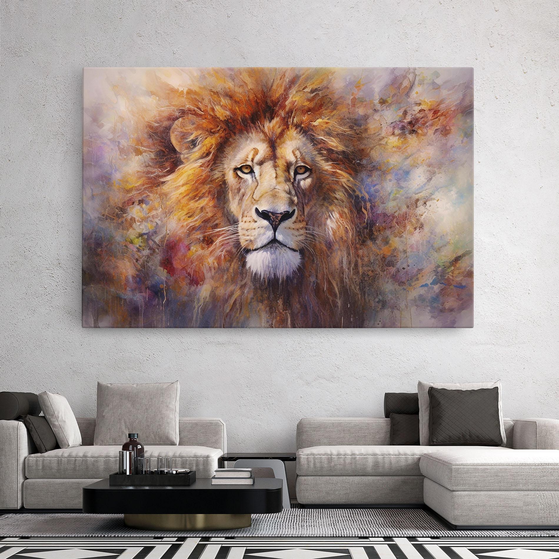 Vászonkép Abstract Lion Head mockup 2