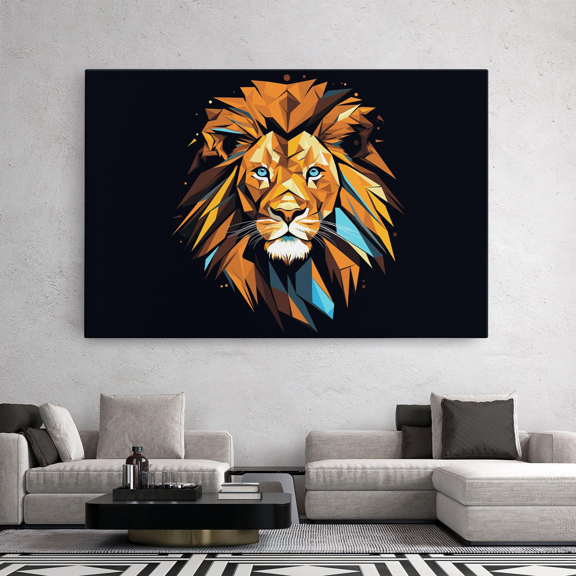 Vászonkép Pop Art Lion mockup 2