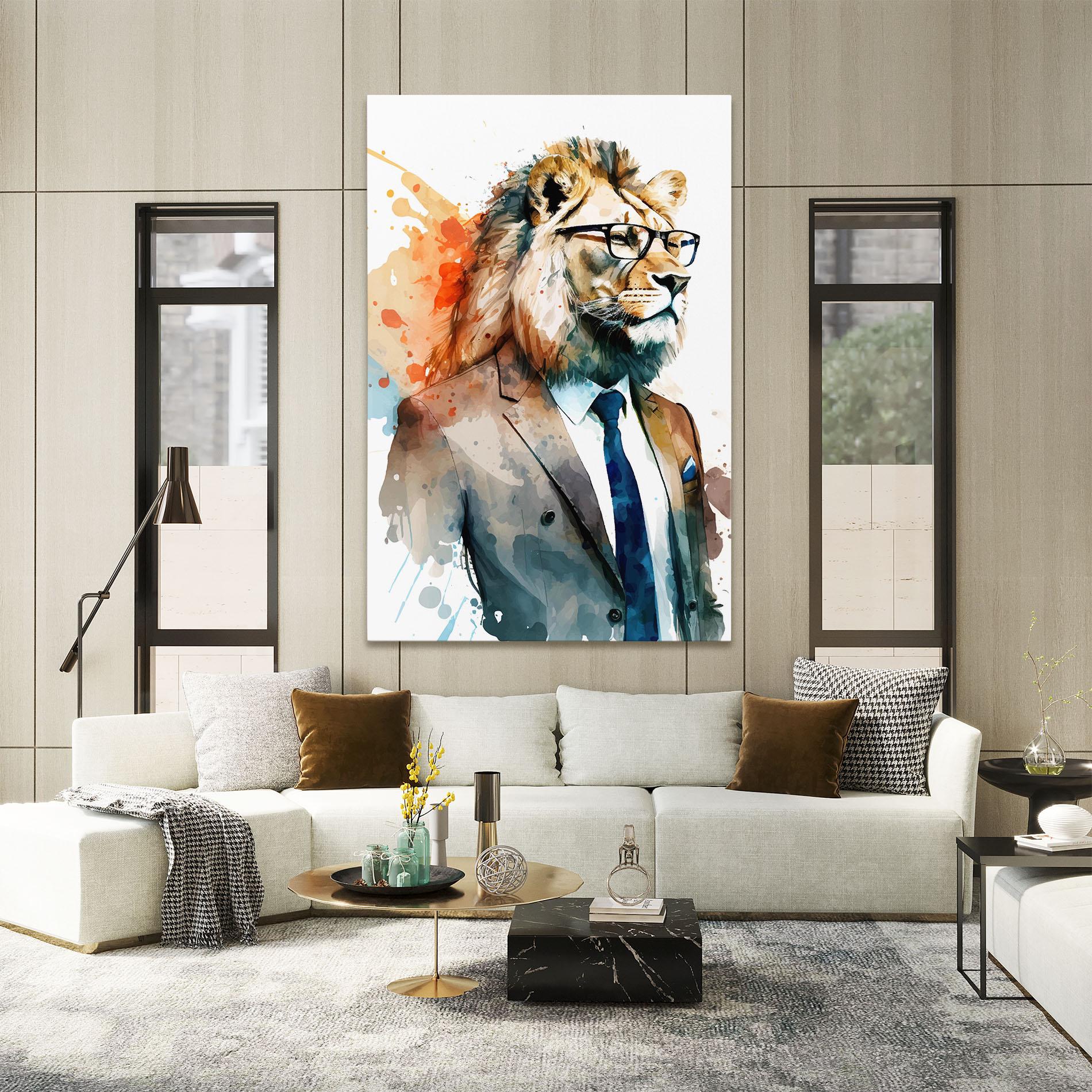Vászonkép Brown Suit Lion mockup 2