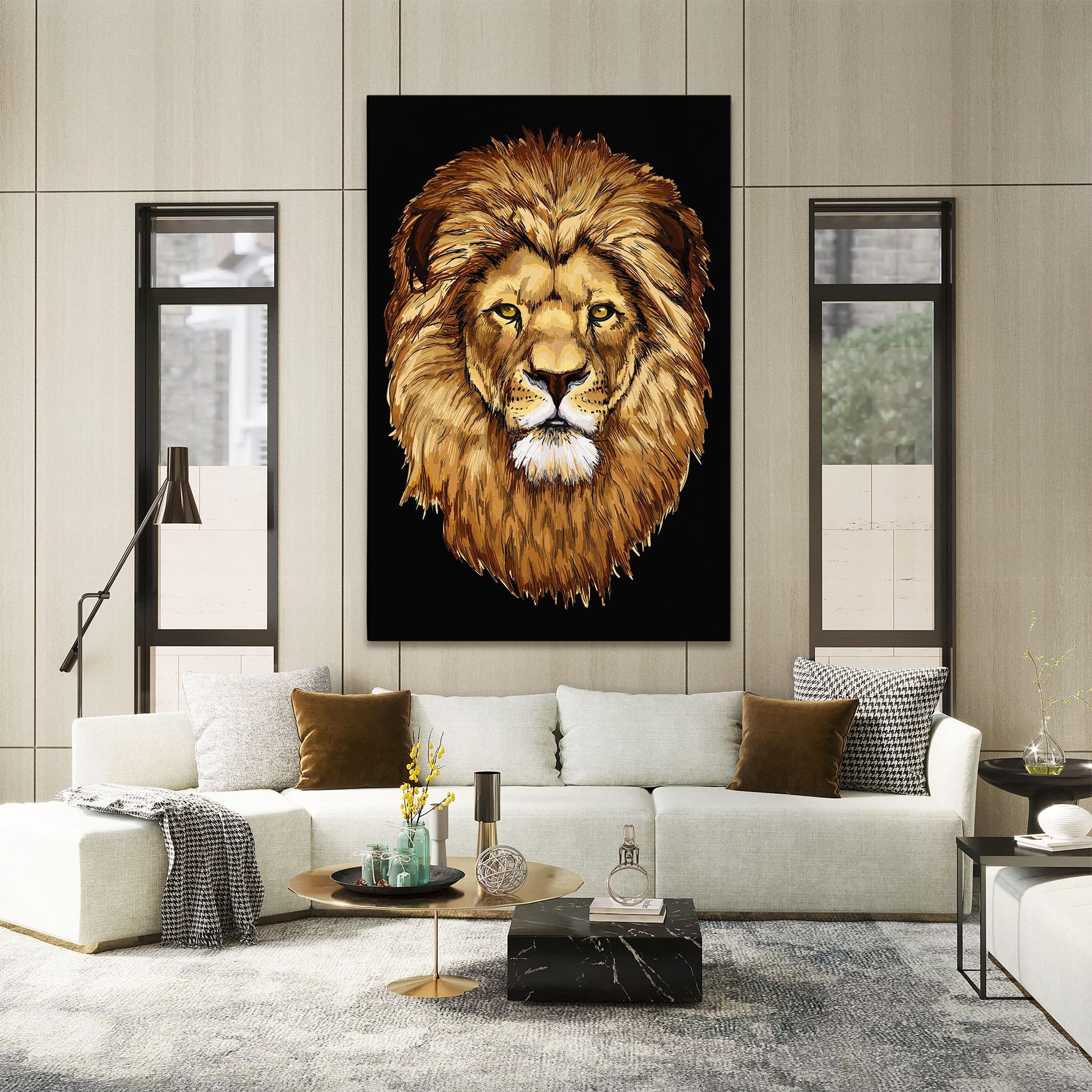 Vászonkép Lion Head mockup 2