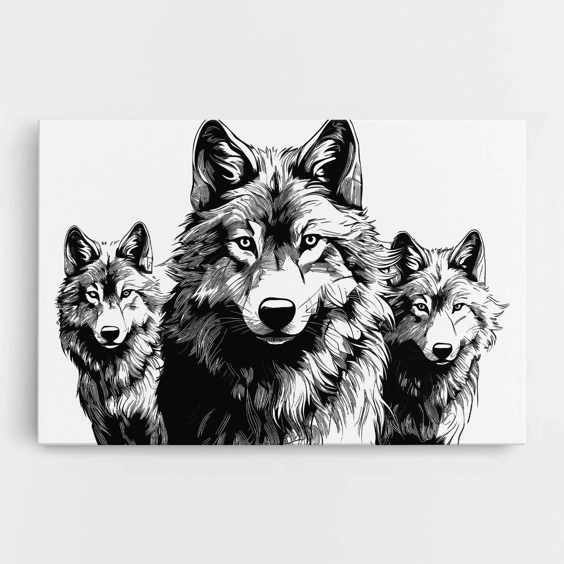 Vászonkép 3 Wolves mockup 0