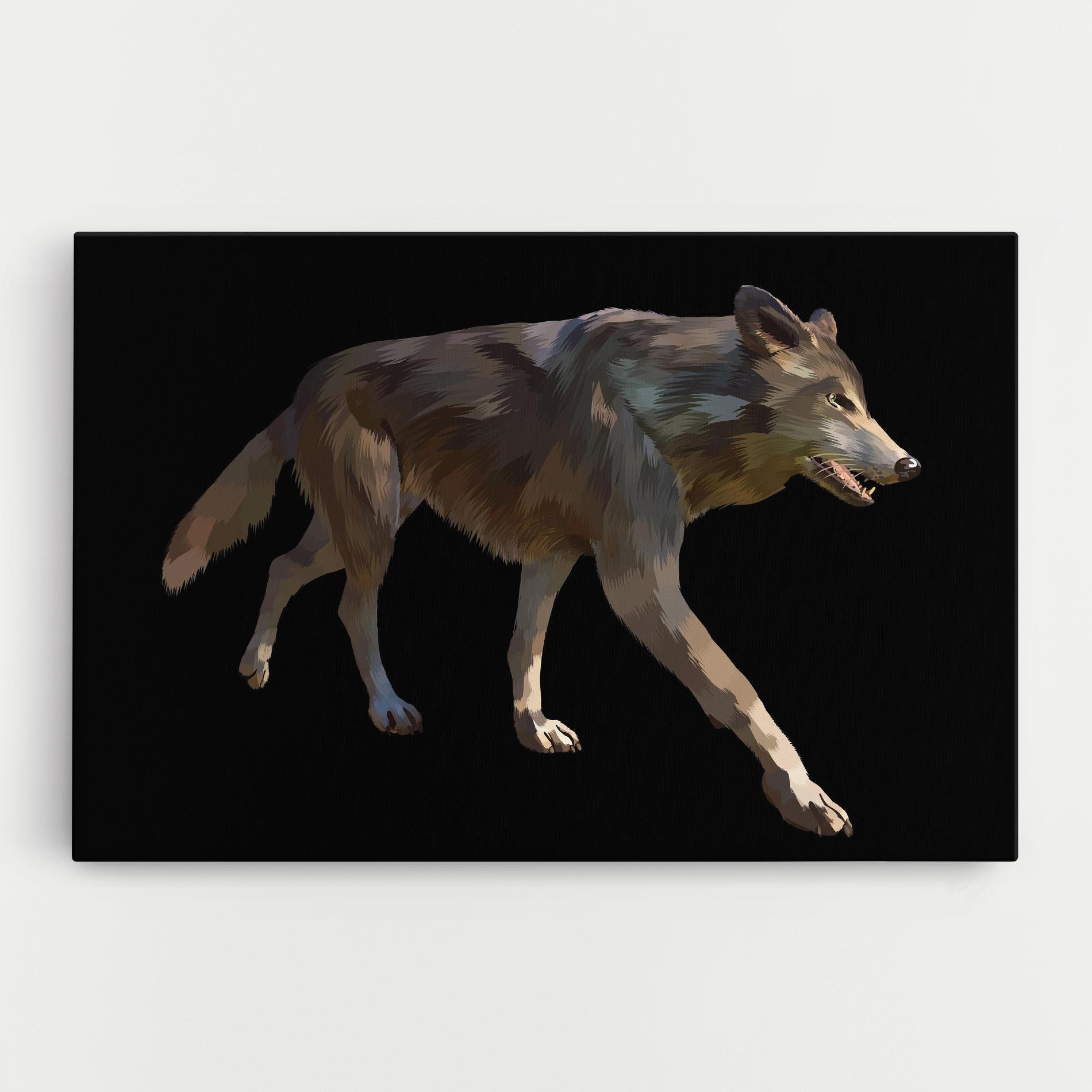 Vászonkép 3d Wolf mockup 0