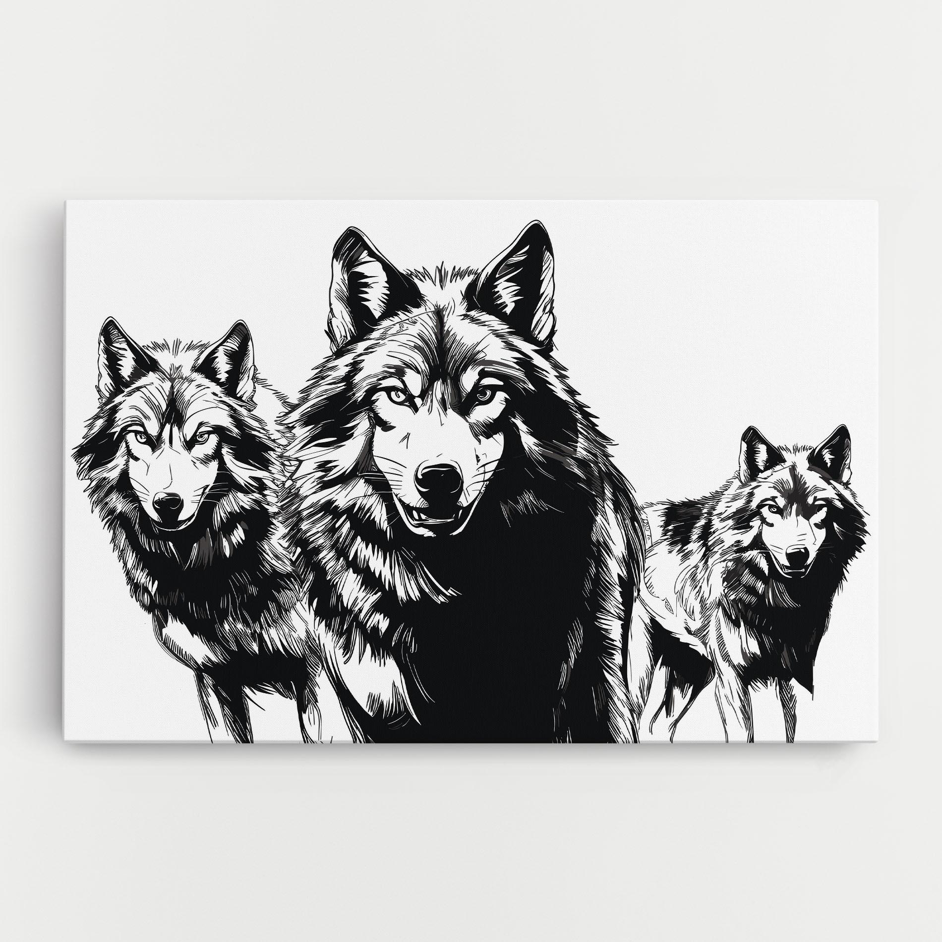 Vászonkép Wolves mockup 0