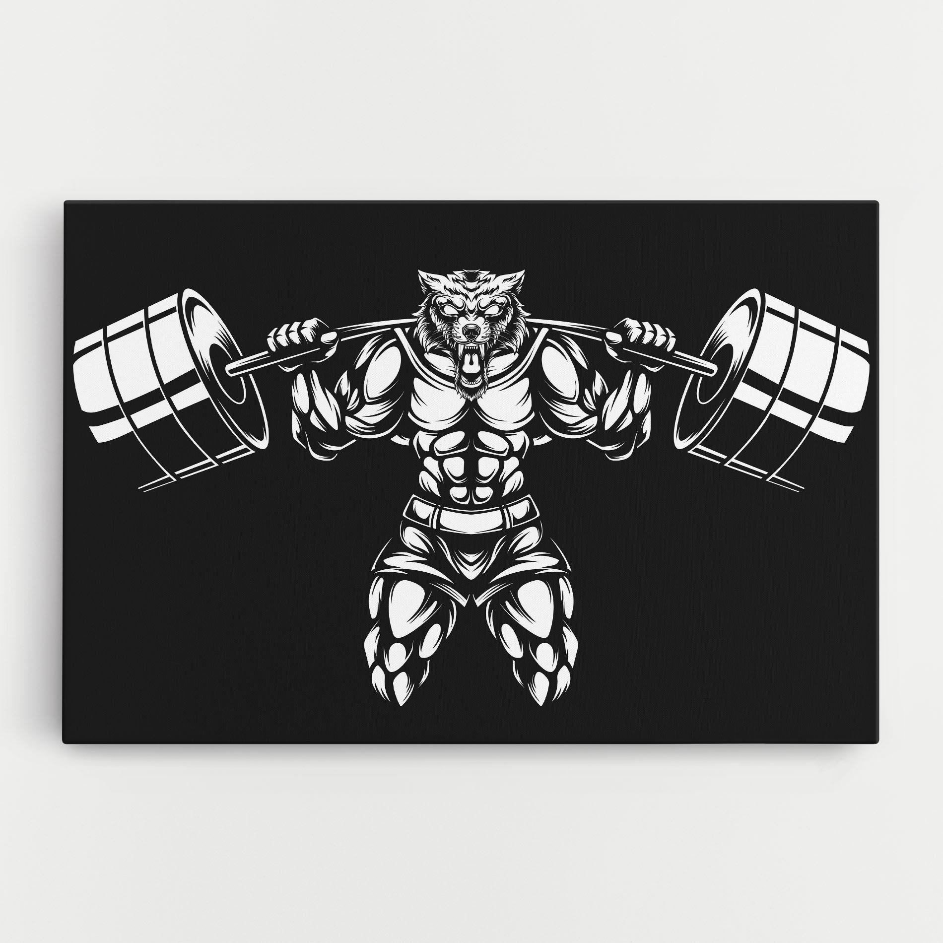 Vászonkép Work Out Wolf mockup 0
