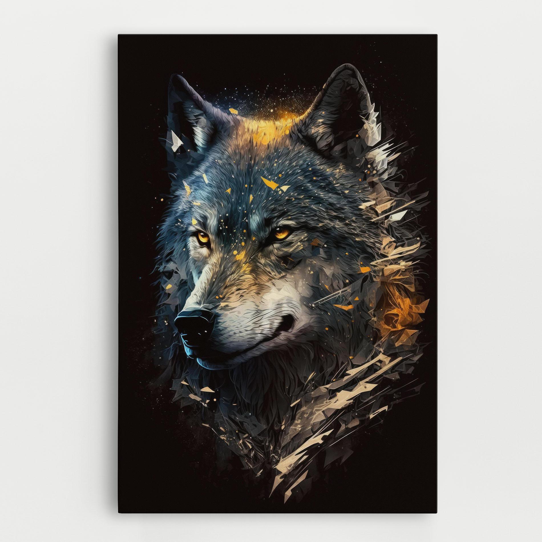 Vászonkép Wolf Portrait mockup 0