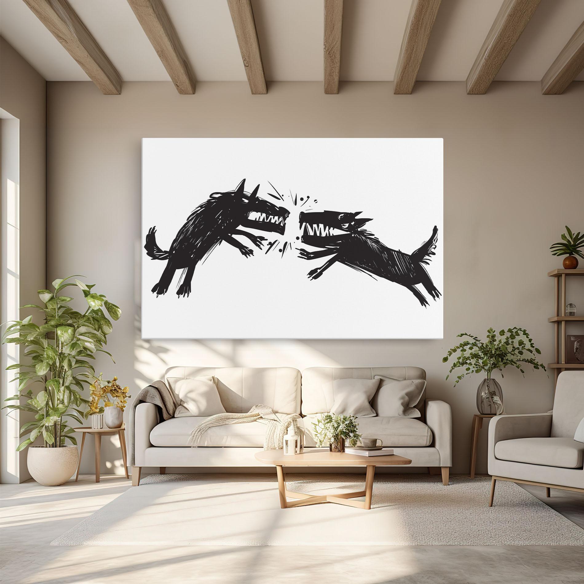 Vászonkép Black Wolves mockup 6