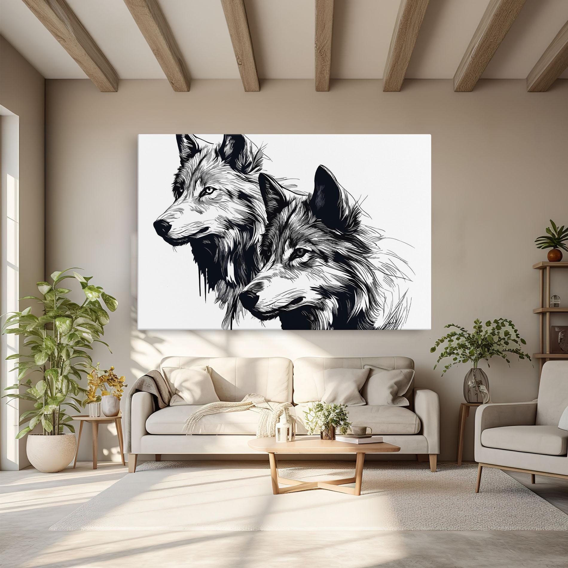 Vászonkép Wolf Friends mockup 6