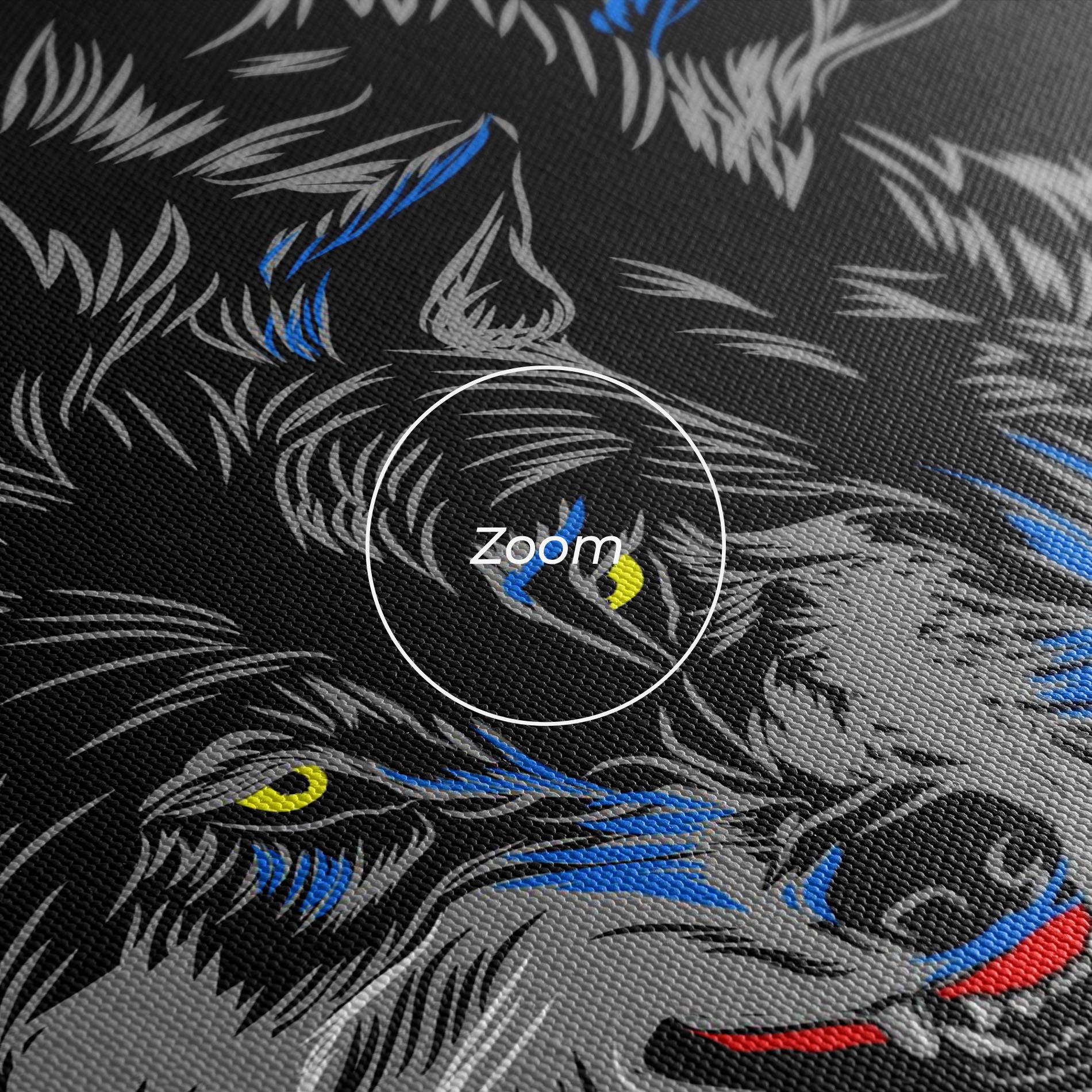 Vászonkép Grey Blue Wolf mockup 3