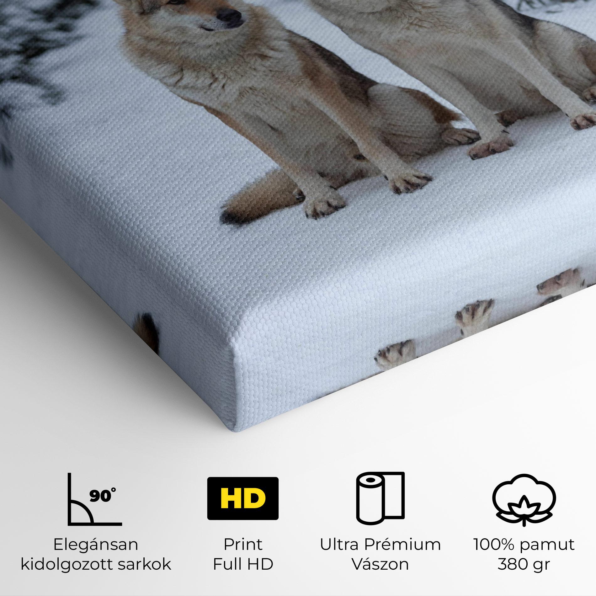 Vászonkép 2 Wolfs Sitting mockup 4