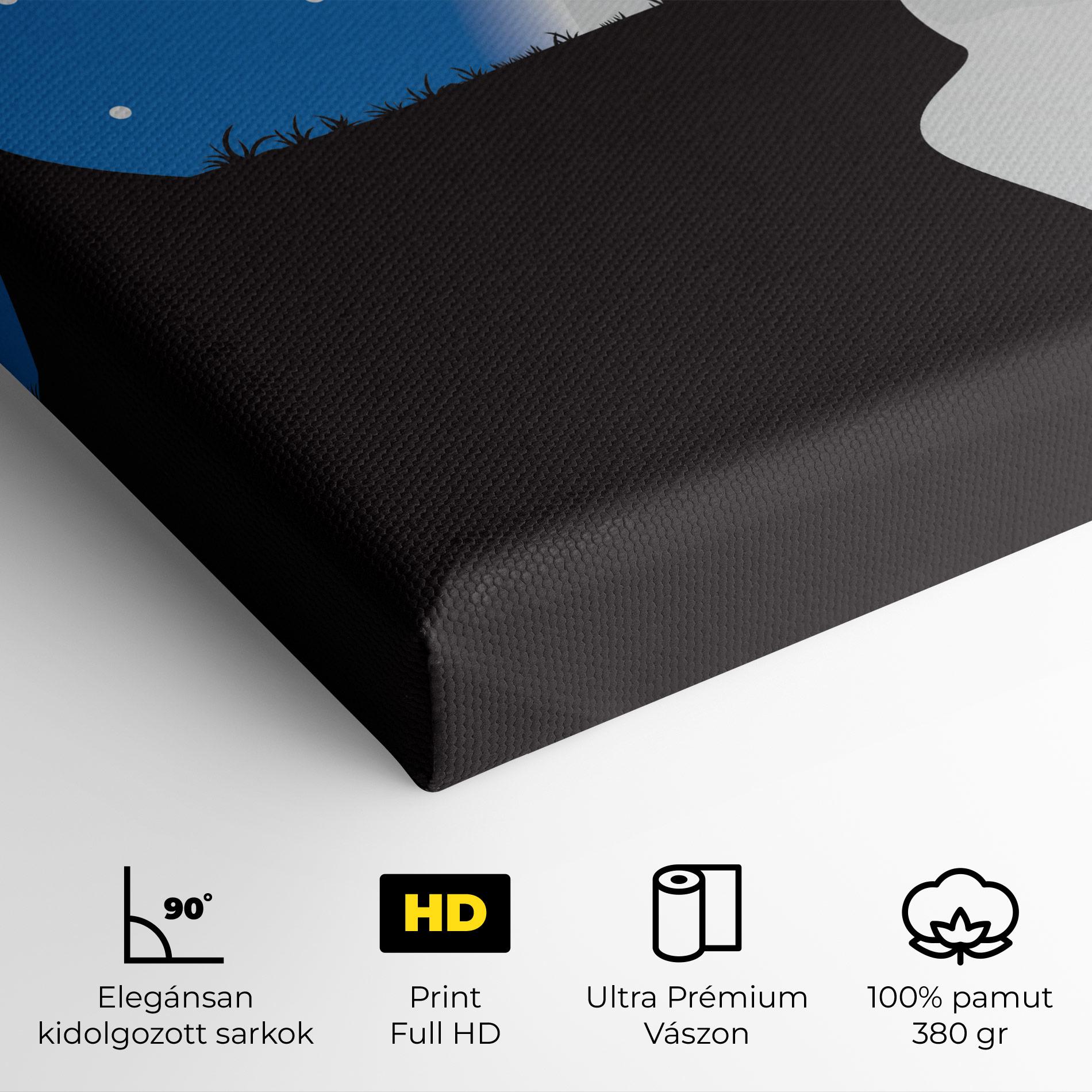 Vászonkép Blue Light Wolf mockup 4