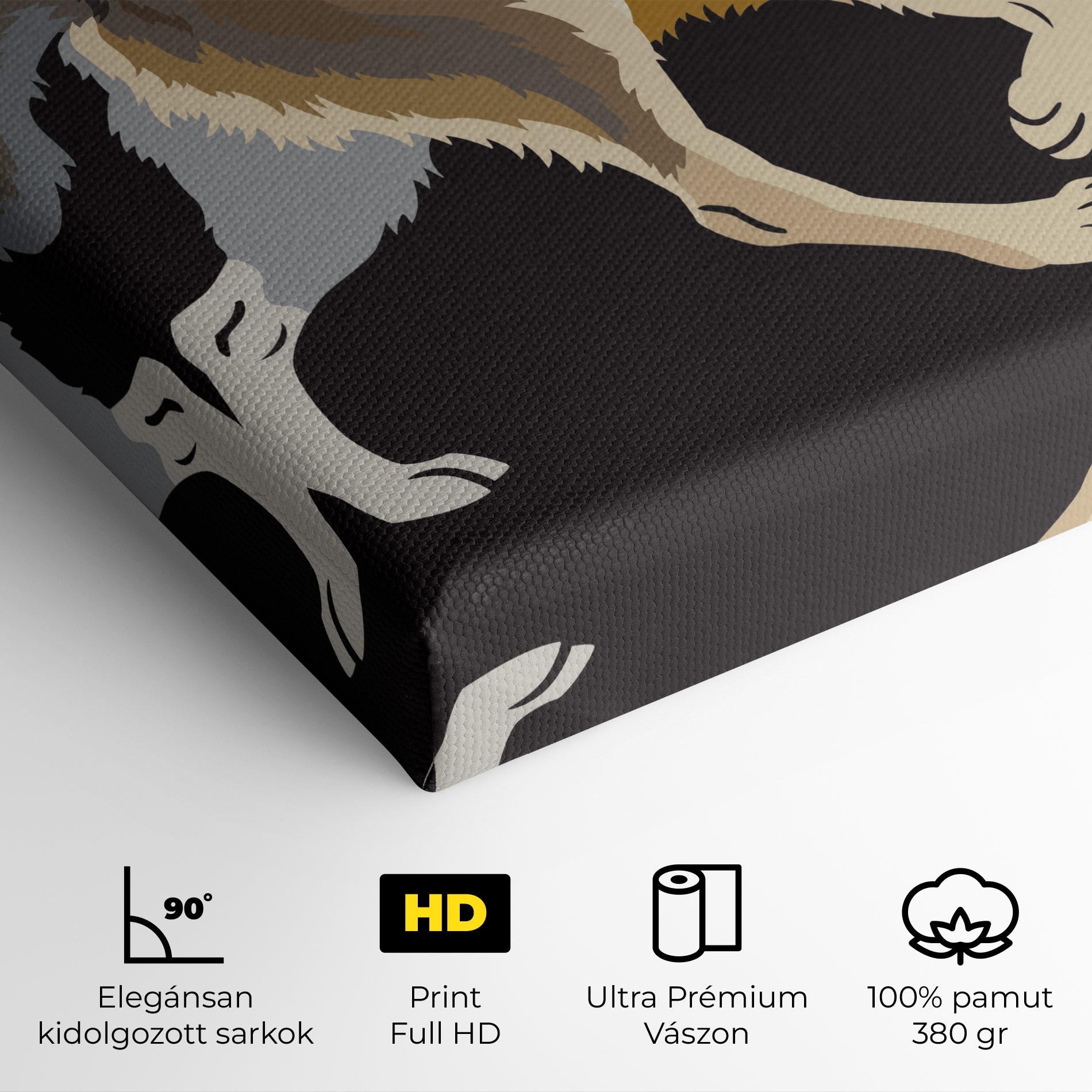 Vászonkép Cartoon Wolf mockup 4