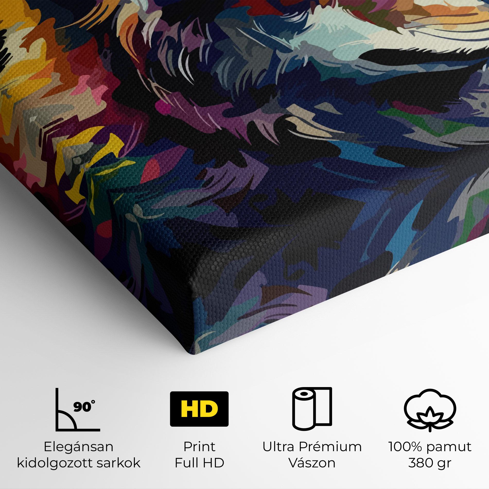 Vászonkép Painted Wolf mockup 4