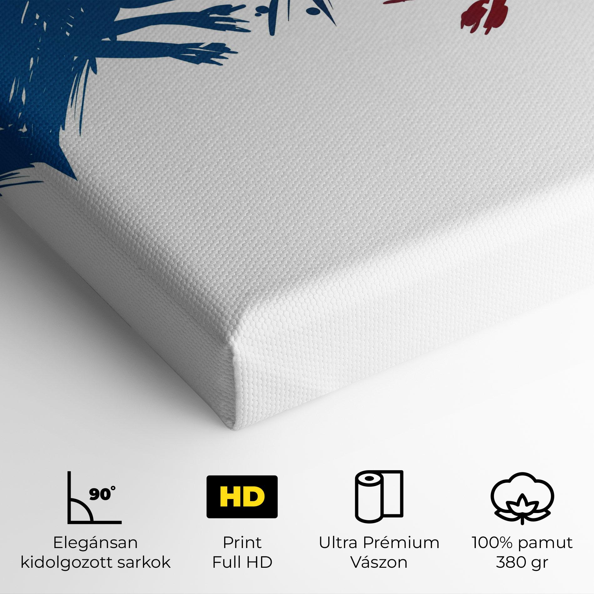 Vászonkép Red Blue Wolves mockup 4