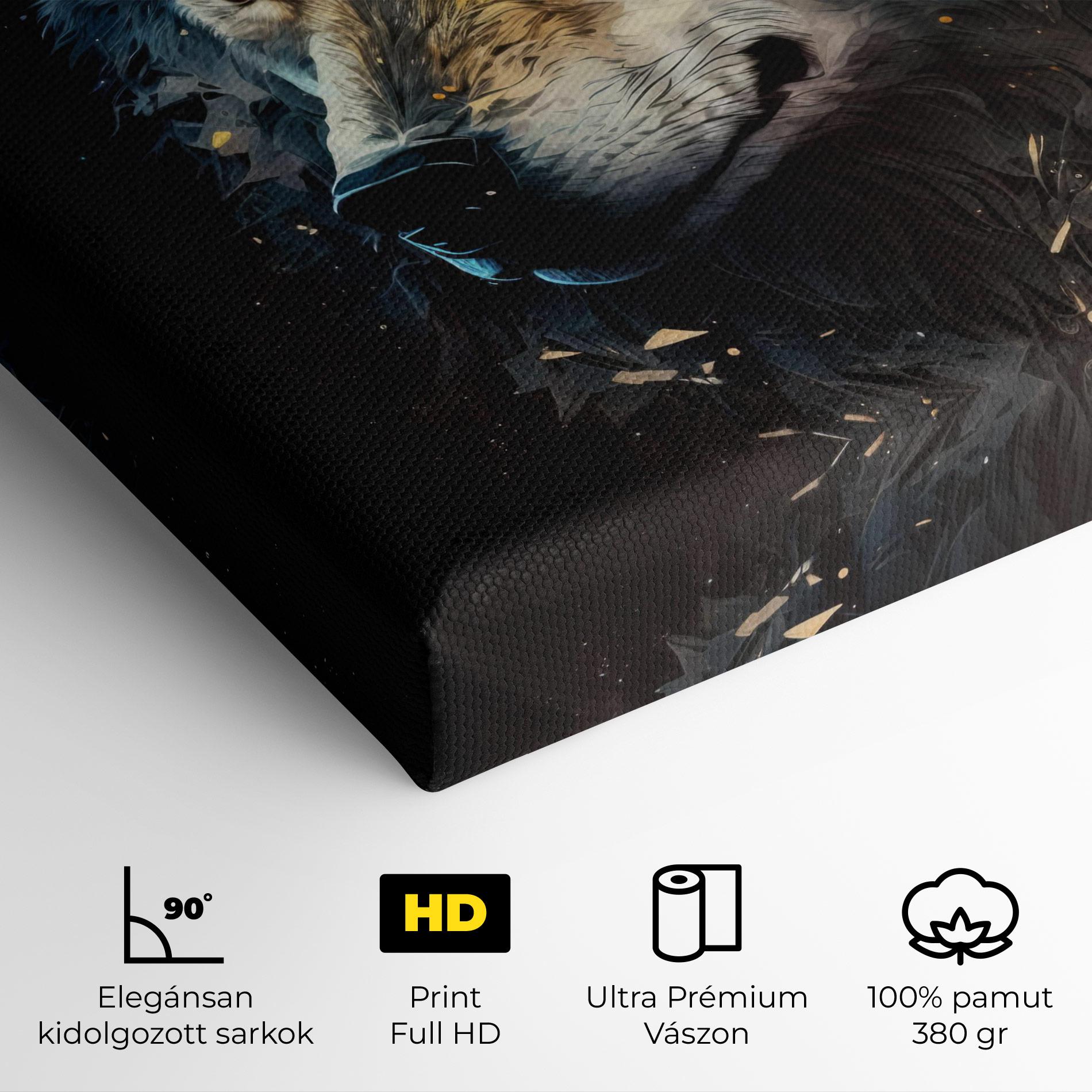 Vászonkép Wolf Portrait mockup 4