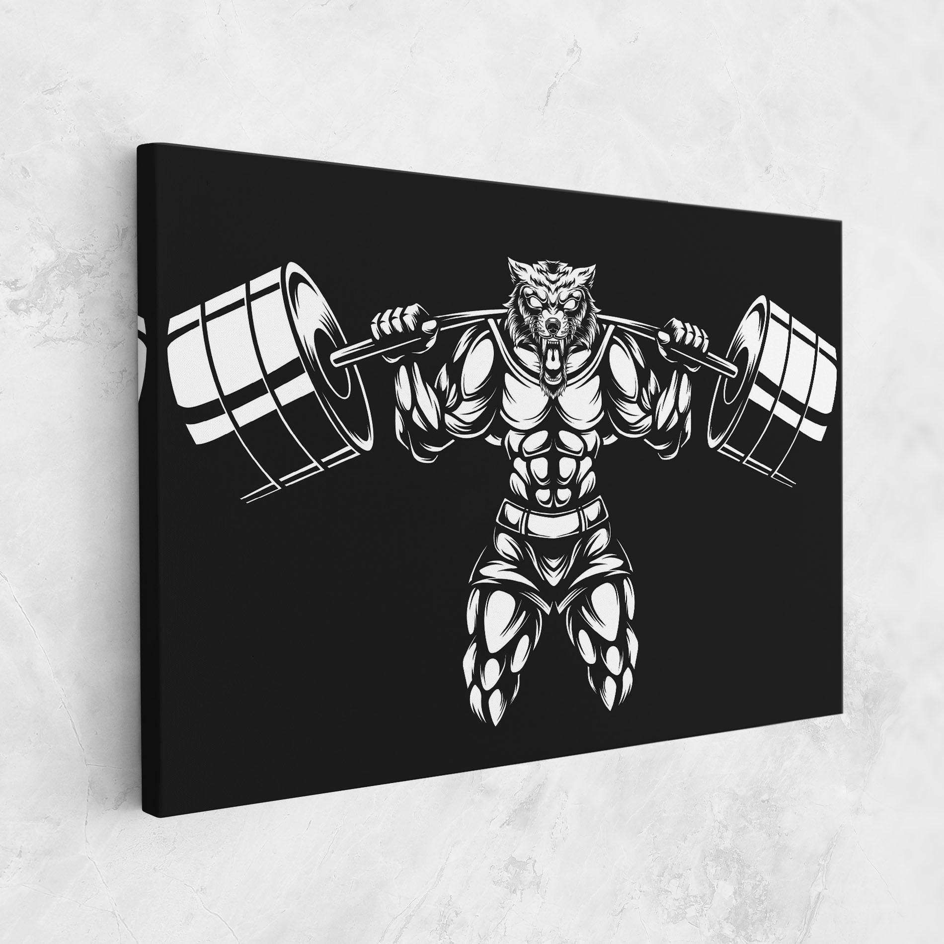 Vászonkép Work Out Wolf mockup 1