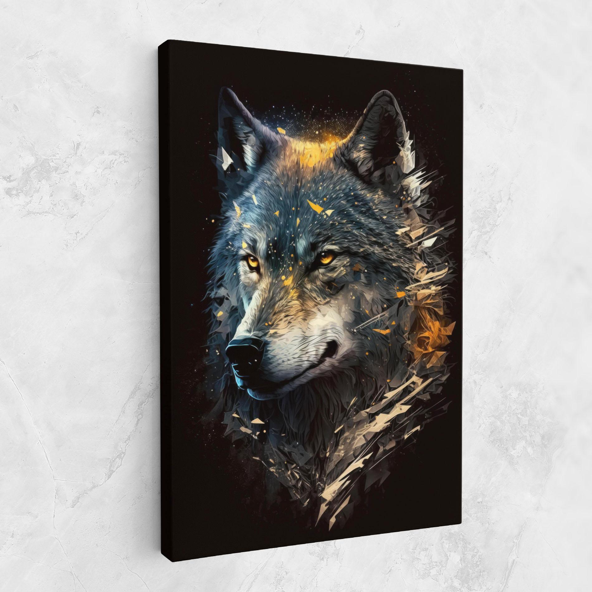Vászonkép Wolf Portrait mockup 1
