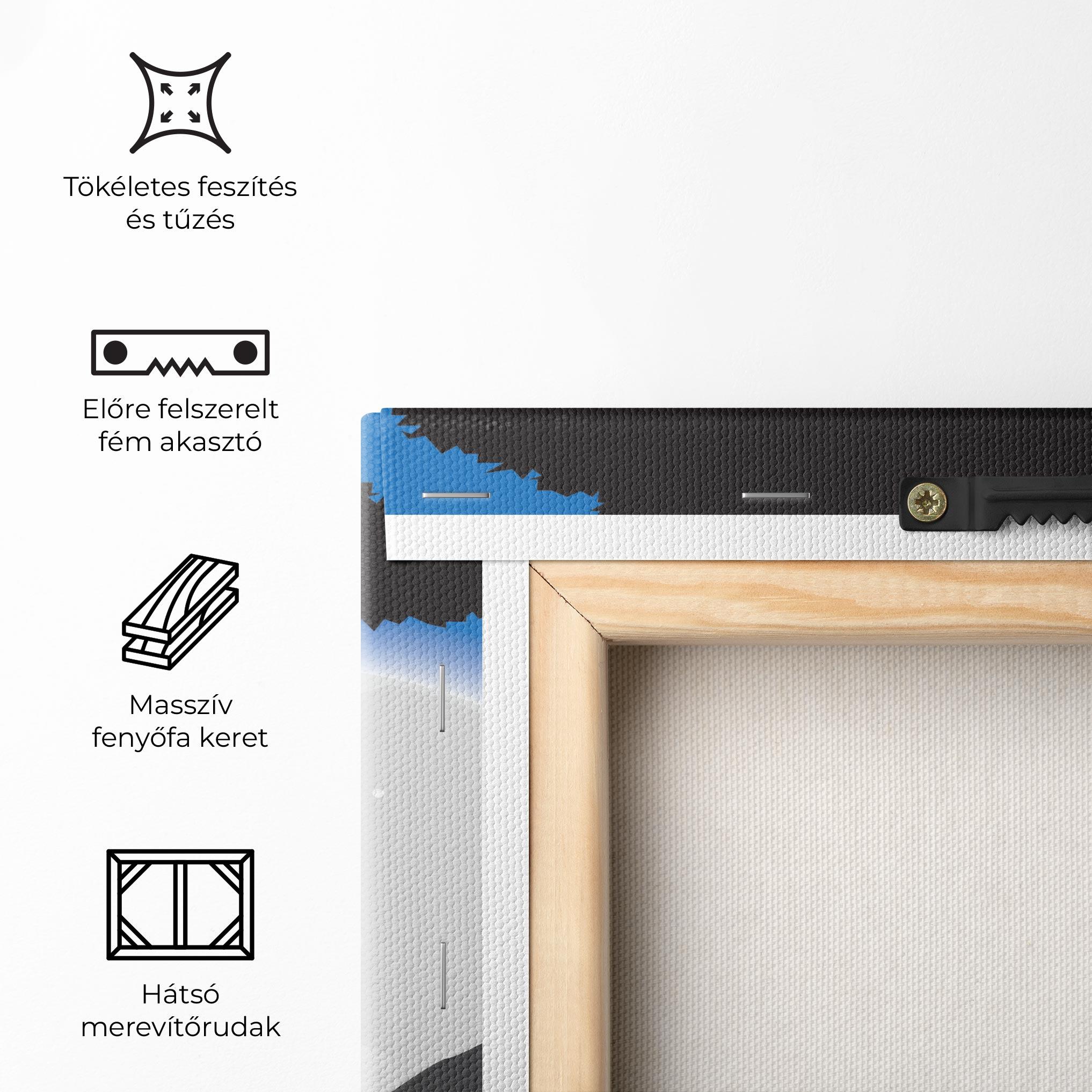 Vászonkép Blue Light Wolf mockup 5