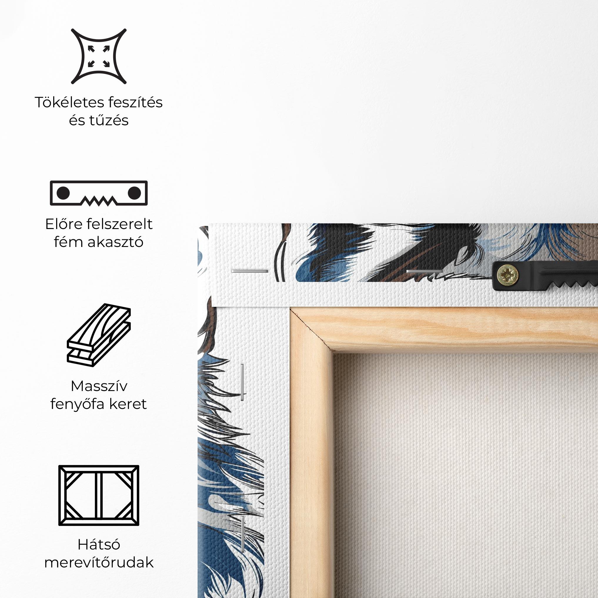 Vászonkép Blue Wolf Head mockup 5