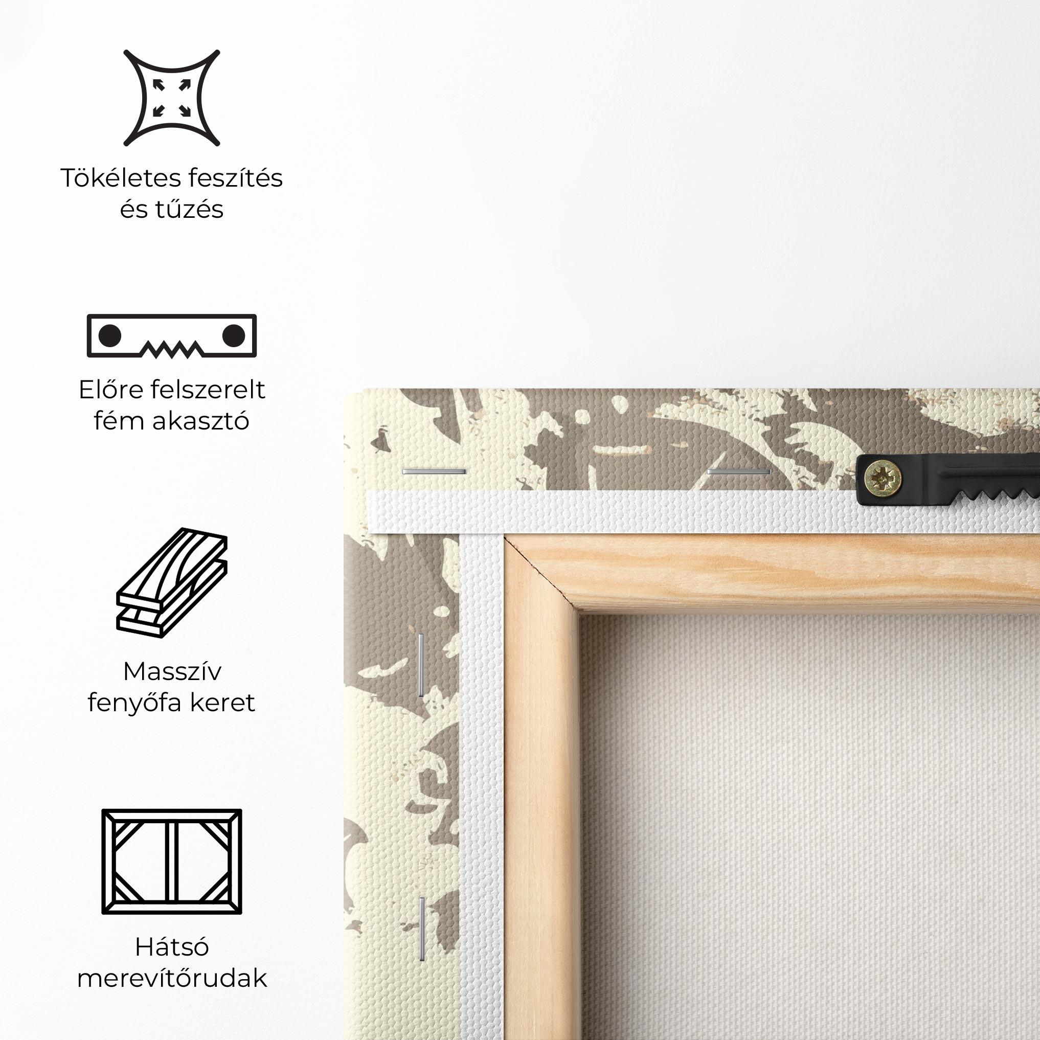 Vászonkép Cream Moon Wolf mockup 5