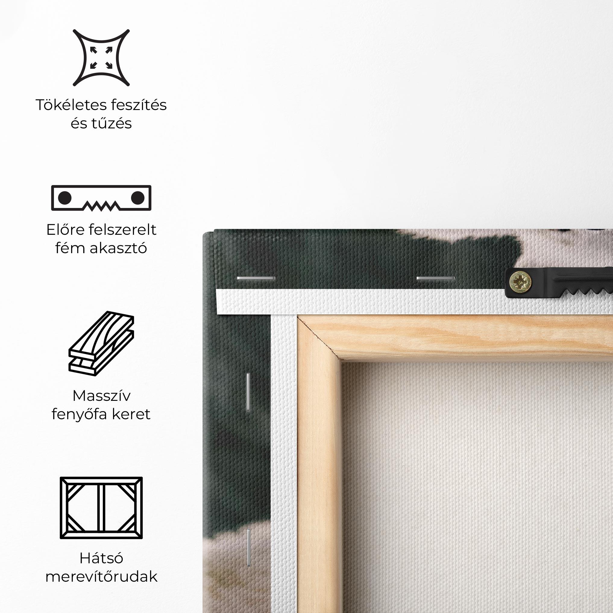 Vászonkép Laughing White Wolf mockup 5