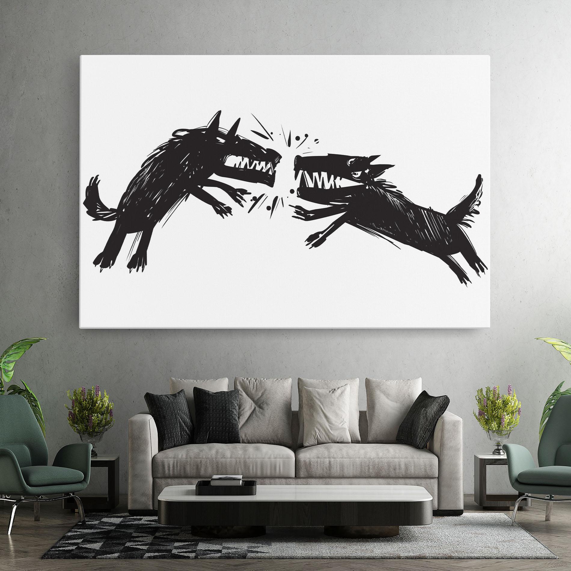 Vászonkép Black Wolves mockup 7