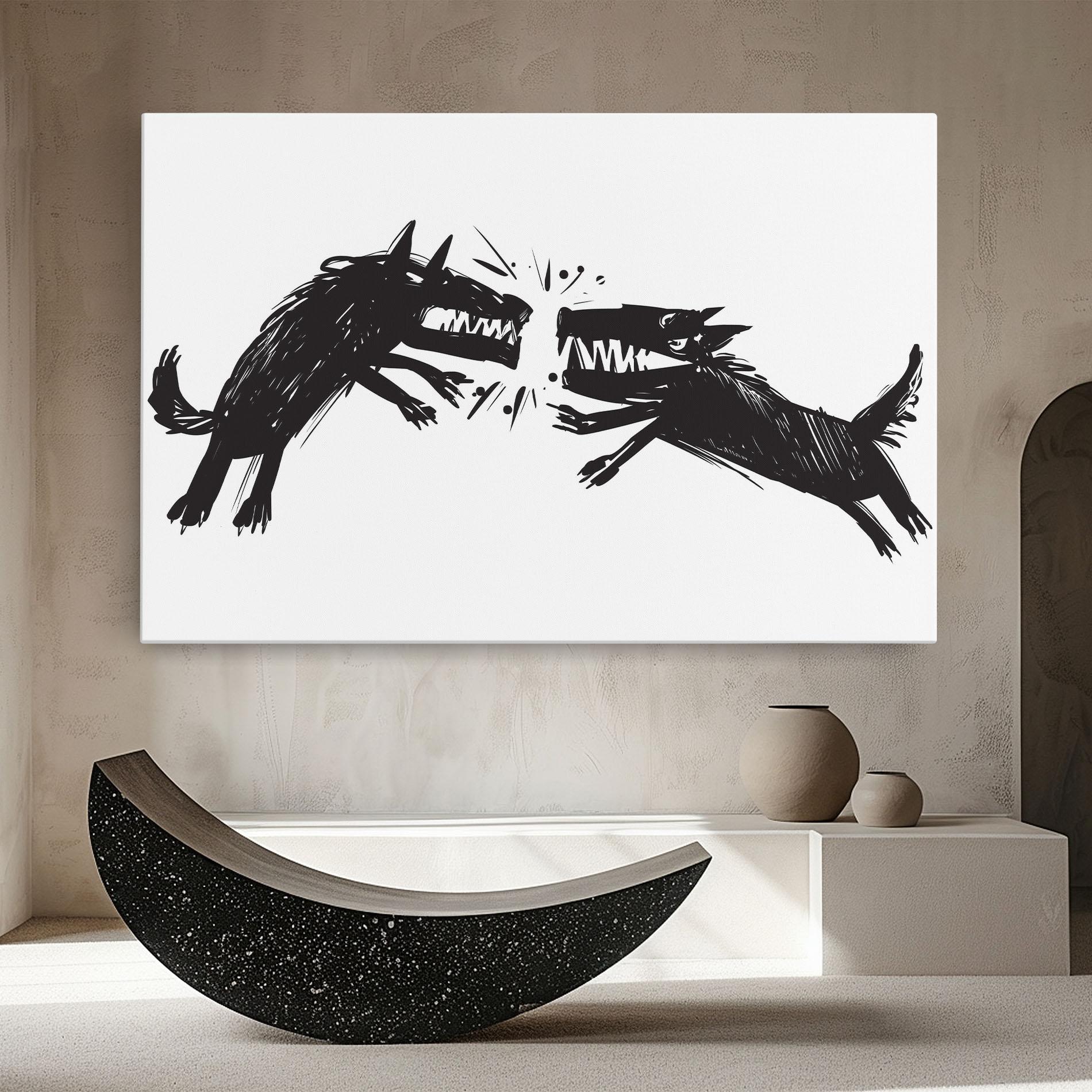 Vászonkép Black Wolves mockup 8