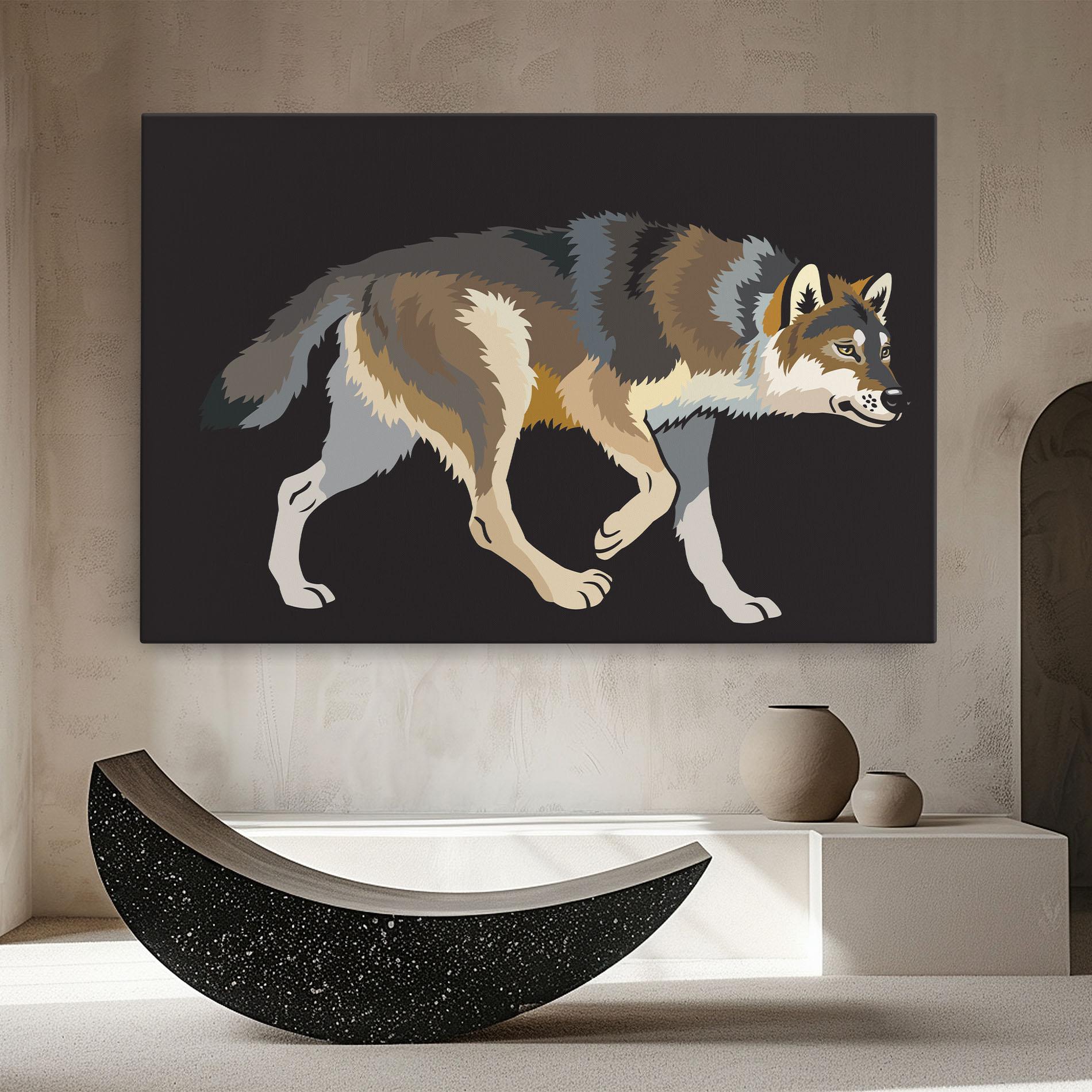 Vászonkép Cartoon Wolf mockup 8