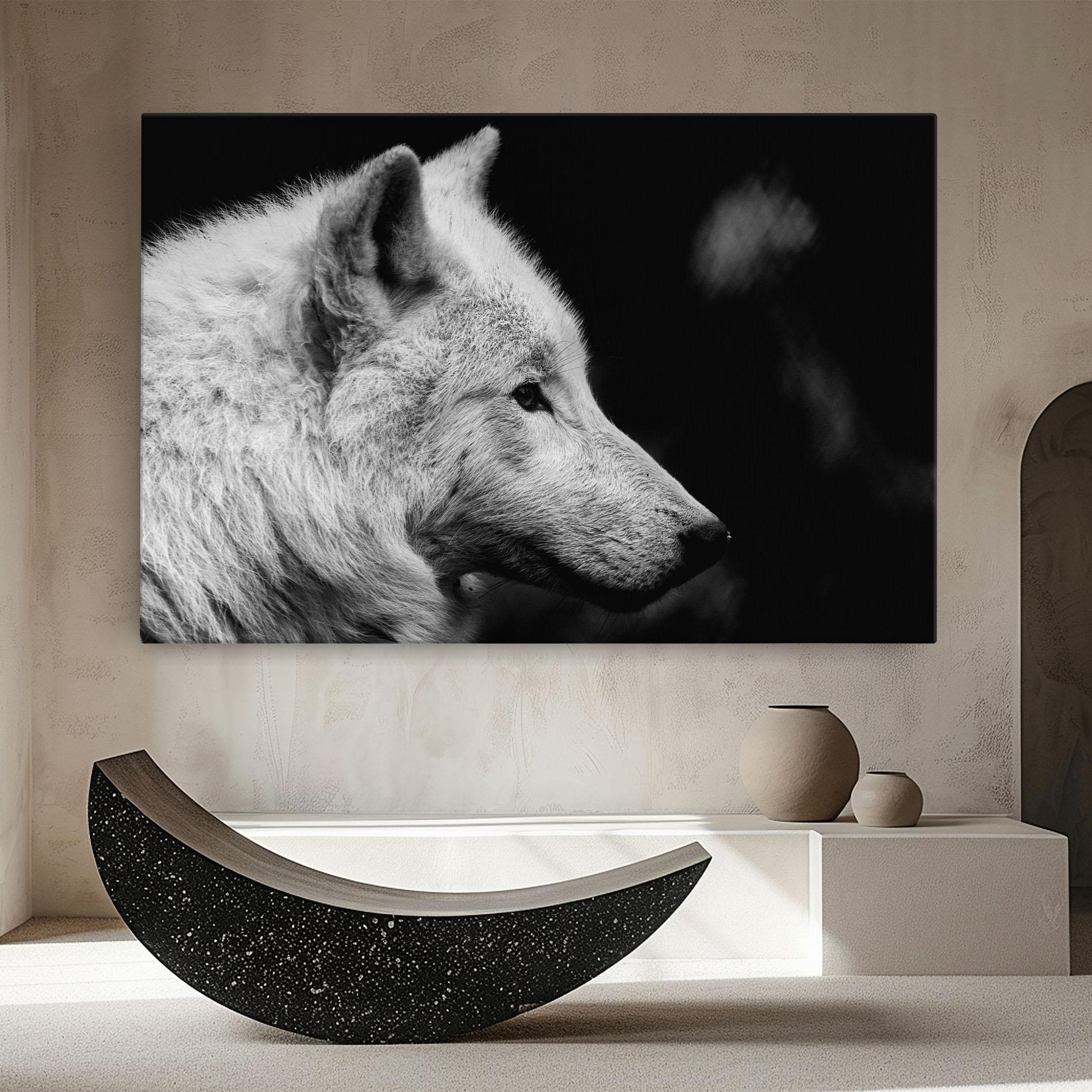 Vászonkép Grey Wolf mockup 8