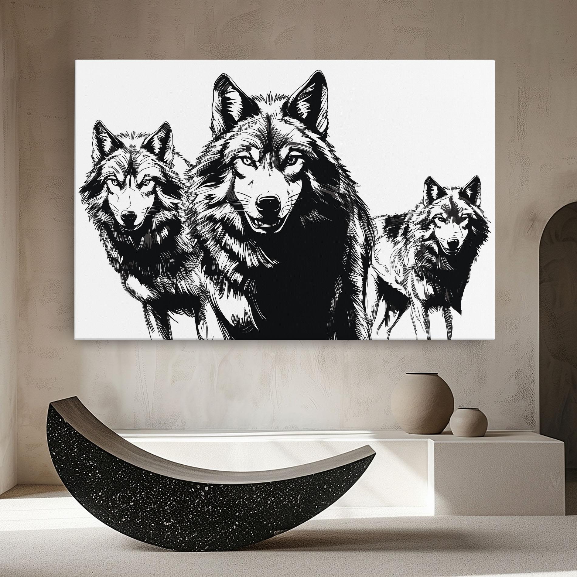 Vászonkép Wolves mockup 8
