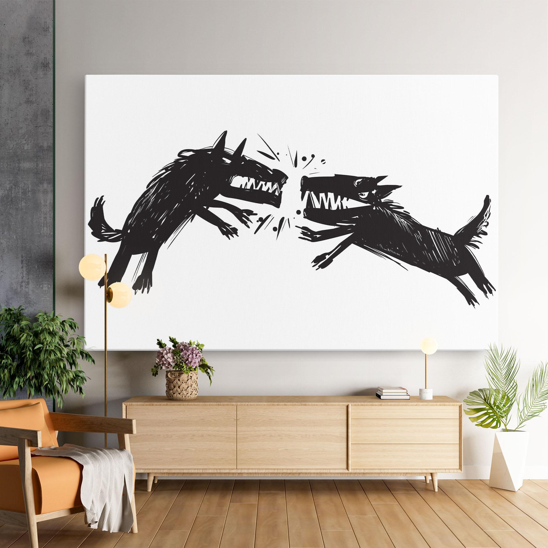 Vászonkép Black Wolves mockup 9