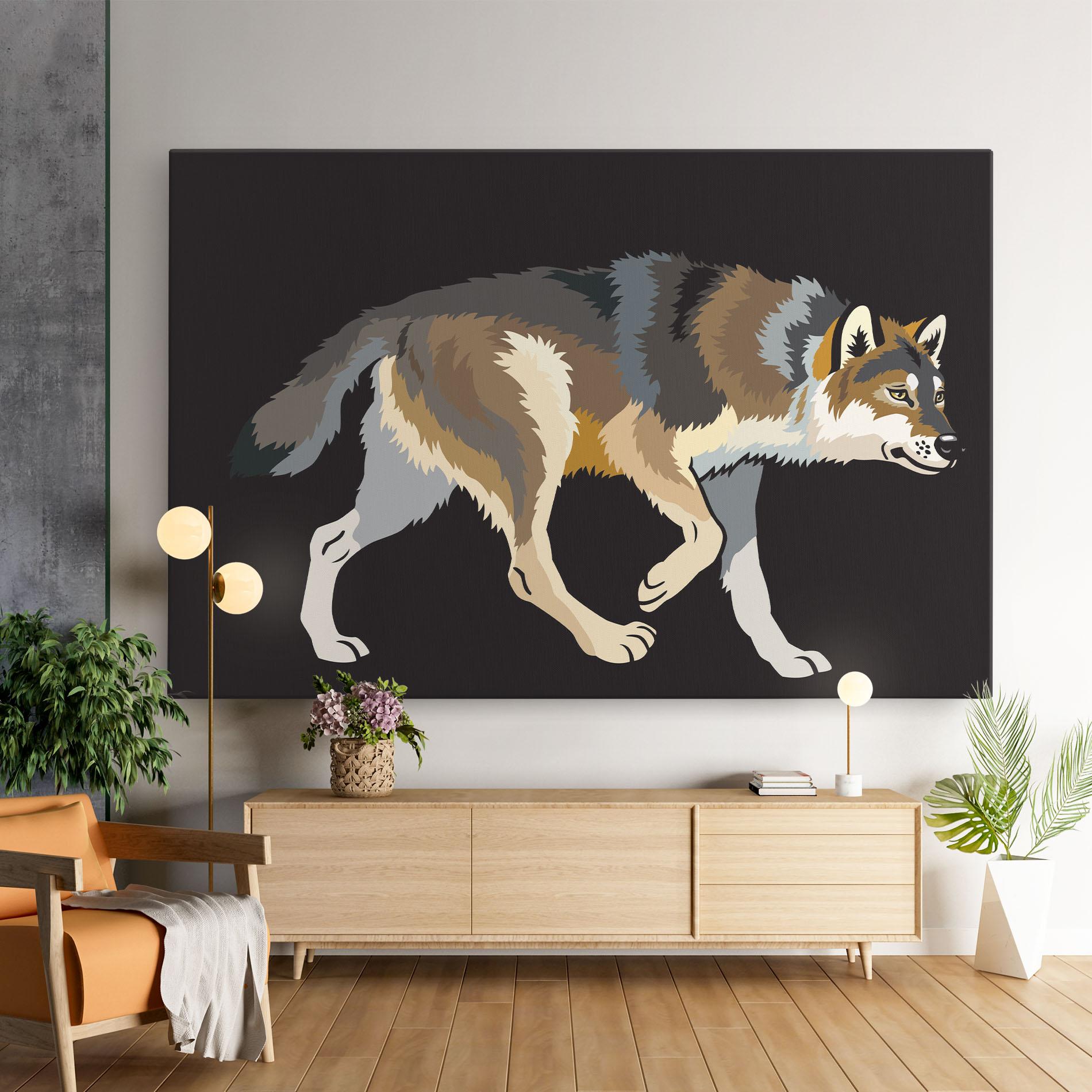Vászonkép Cartoon Wolf mockup 9