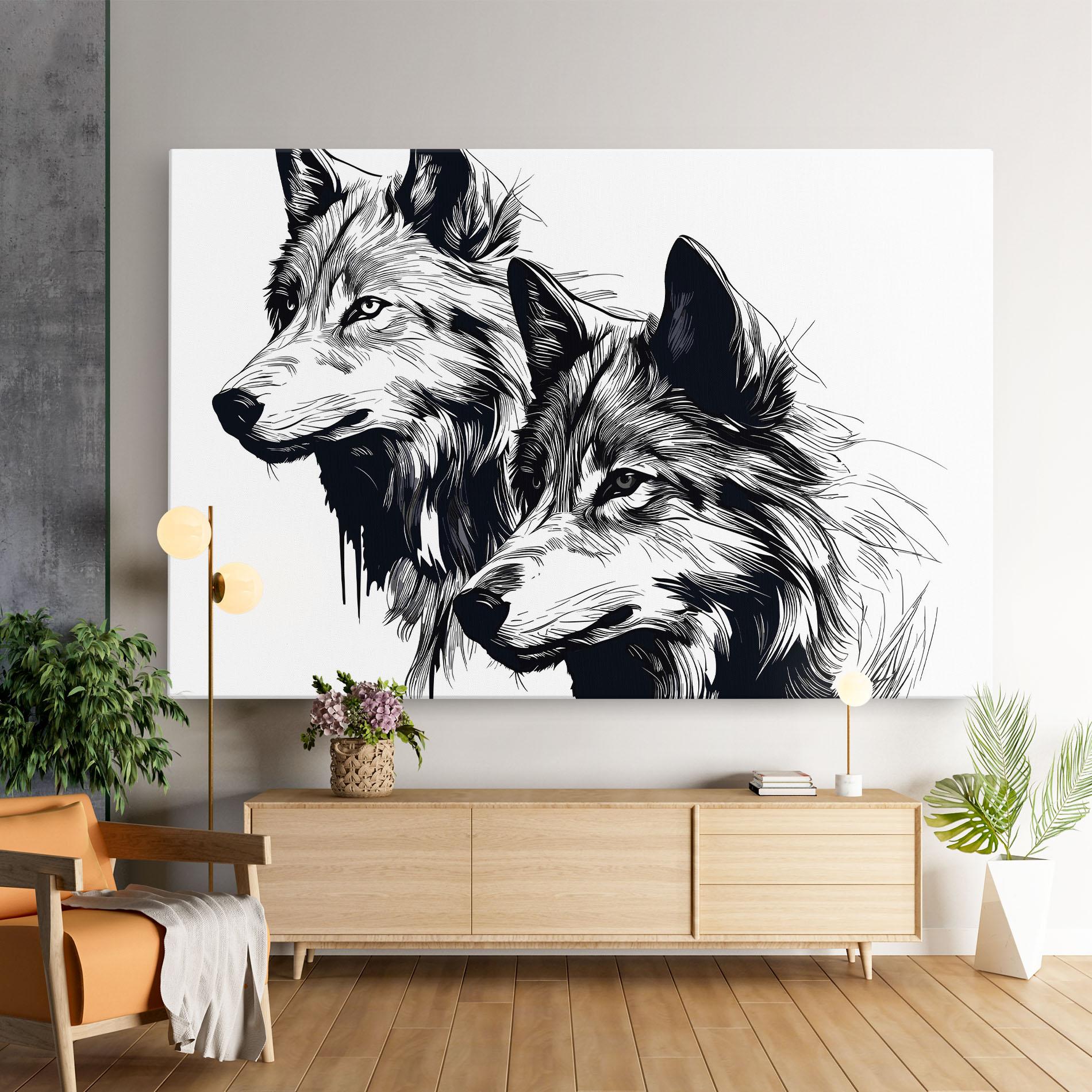 Vászonkép Wolf Friends mockup 9