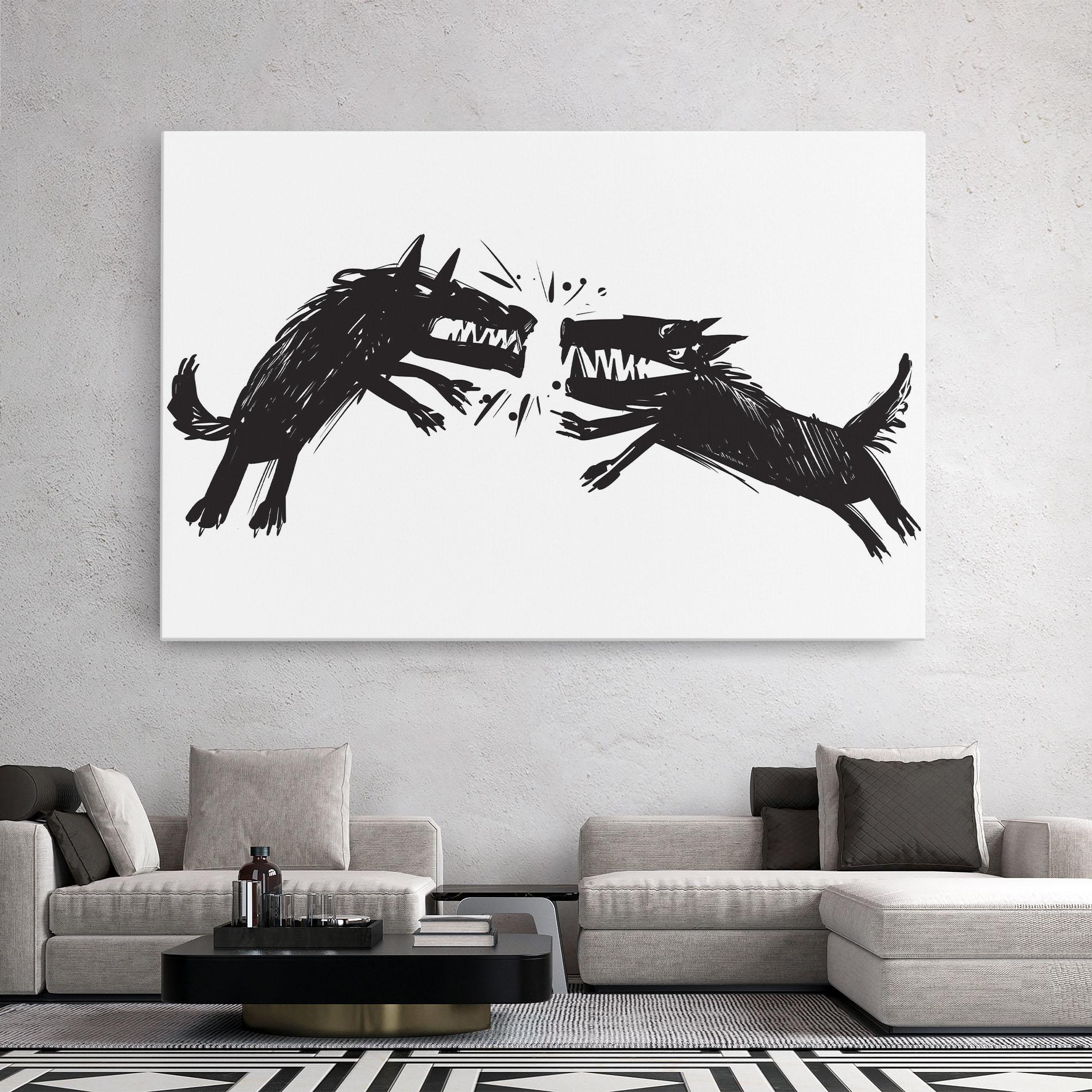 Vászonkép Black Wolves mockup 2