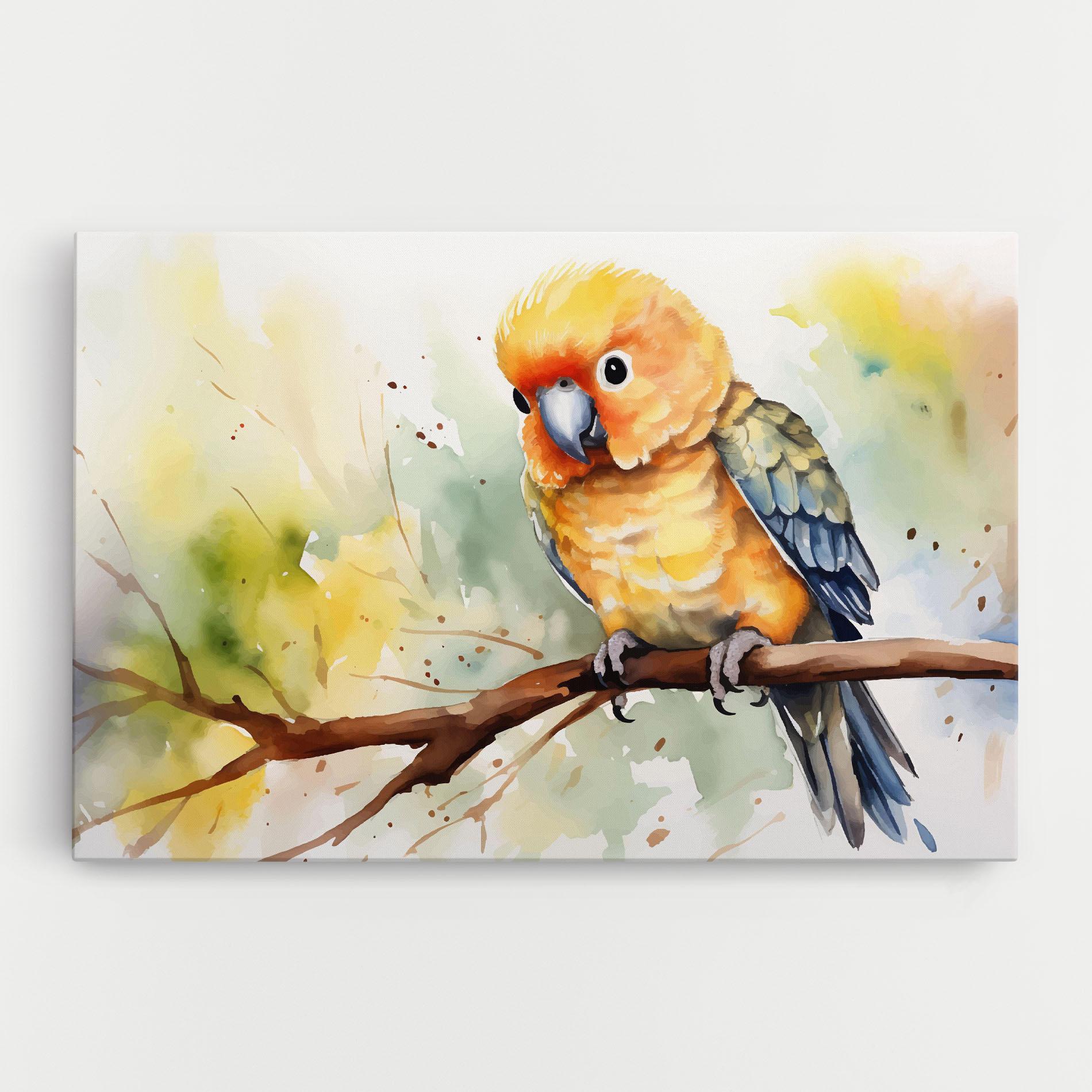 Vászonkép Cute Baby Parrot mockup 0