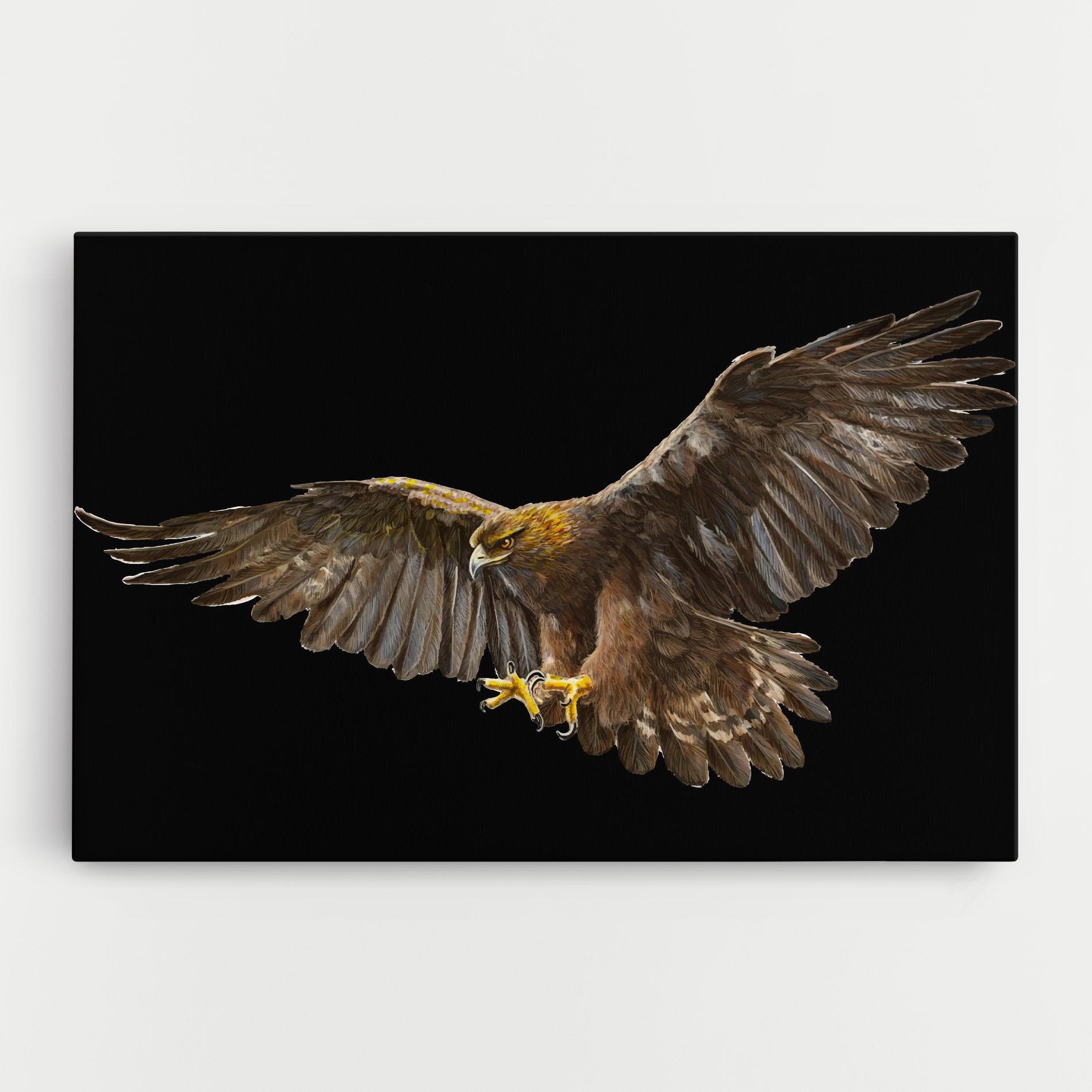 Vászonkép Eagle On Black mockup 0
