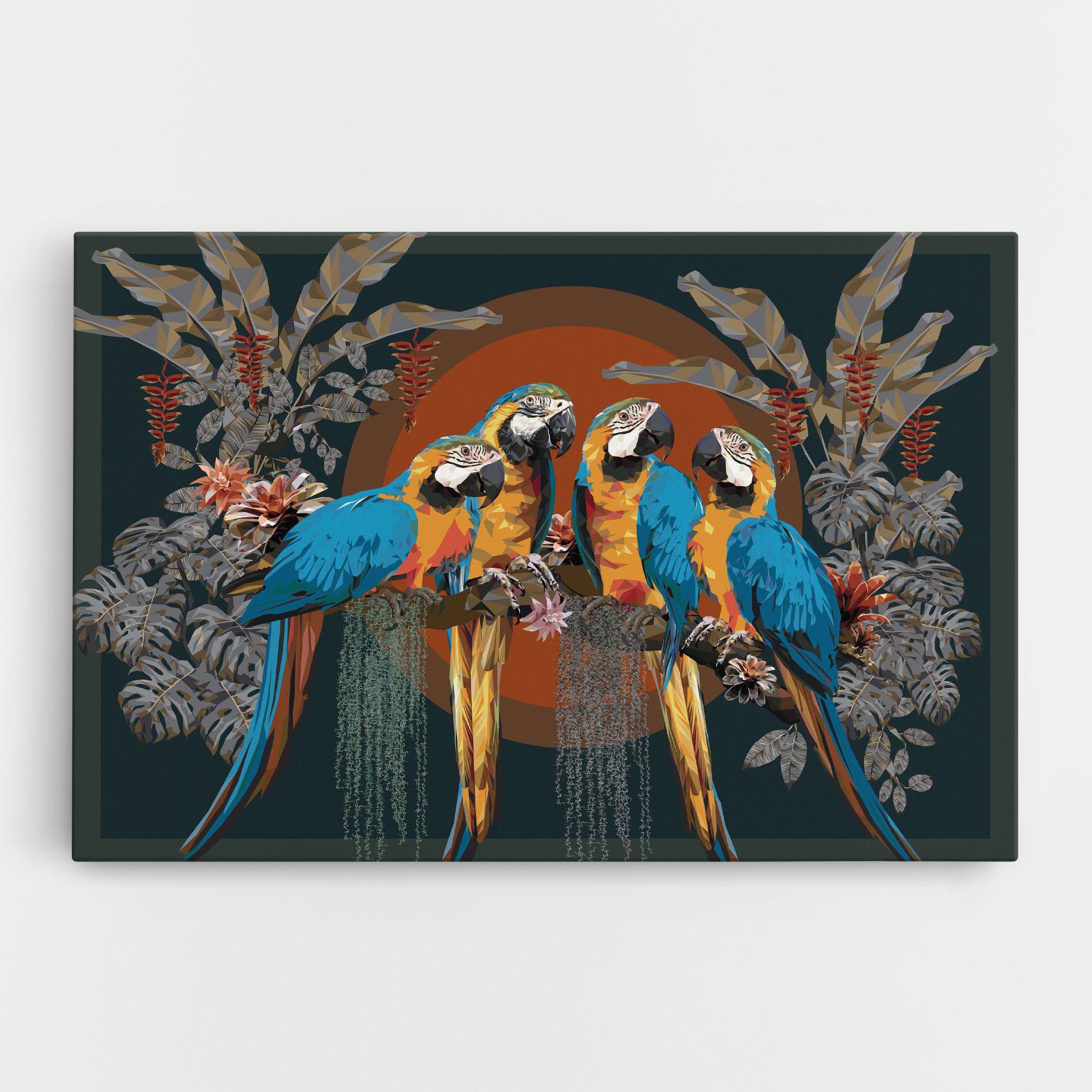 Vászonkép Parrot Couples mockup 0