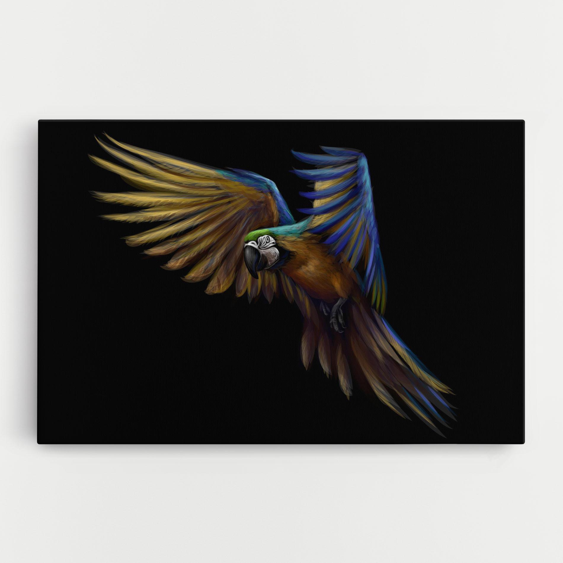 Vászonkép Parrot Flying mockup 0